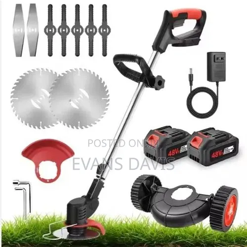 Rechargeable Weed Mower or Lawn Cutter Full Set WTH Two 48V Batteries