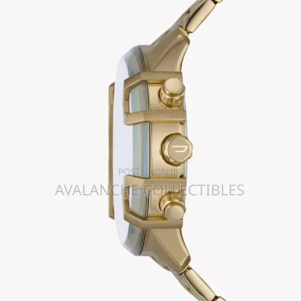 Diesel Griffed Gold Tone Watch 45mm Case Size