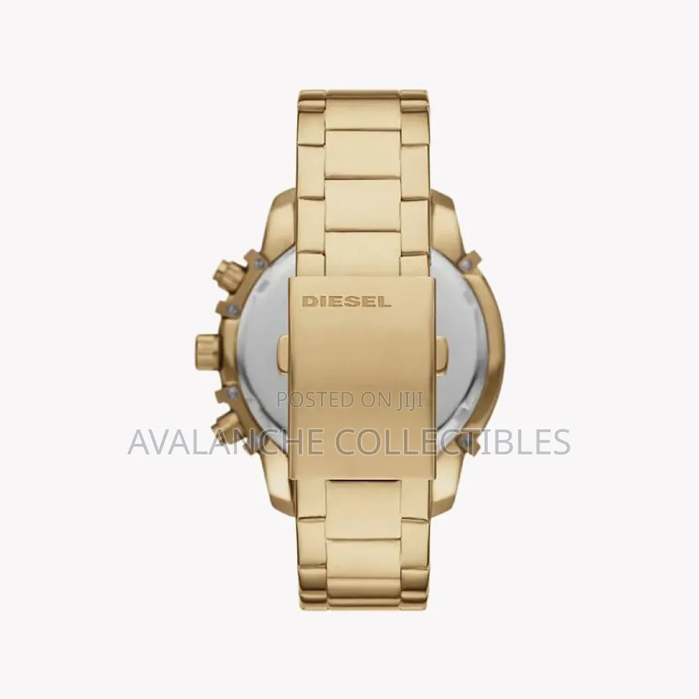 Diesel Griffed Gold Tone Watch 45mm Case Size