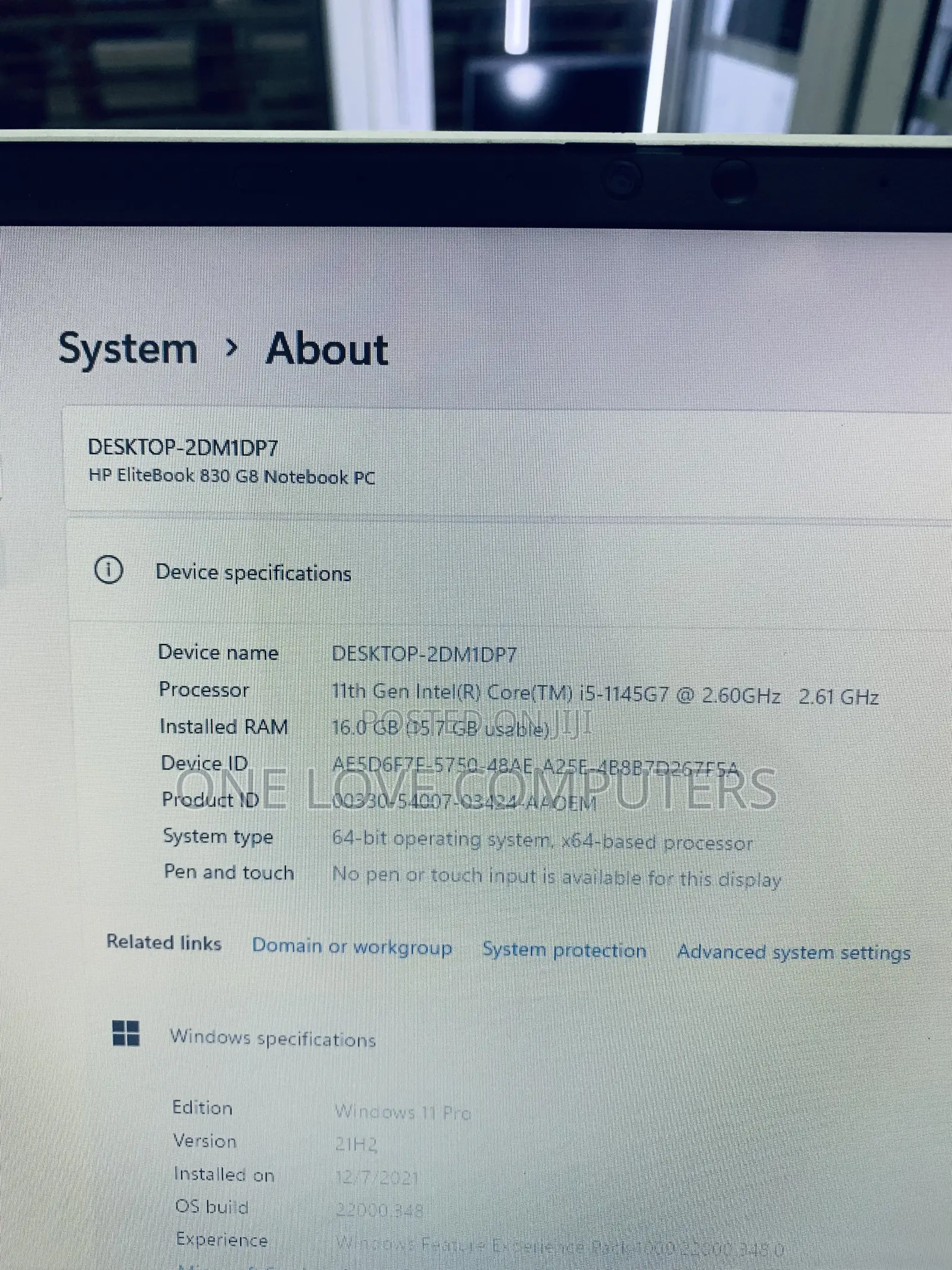 Laptop HP EliteBook 830 G8 16GB Intel Core i5 SSD 256GB
