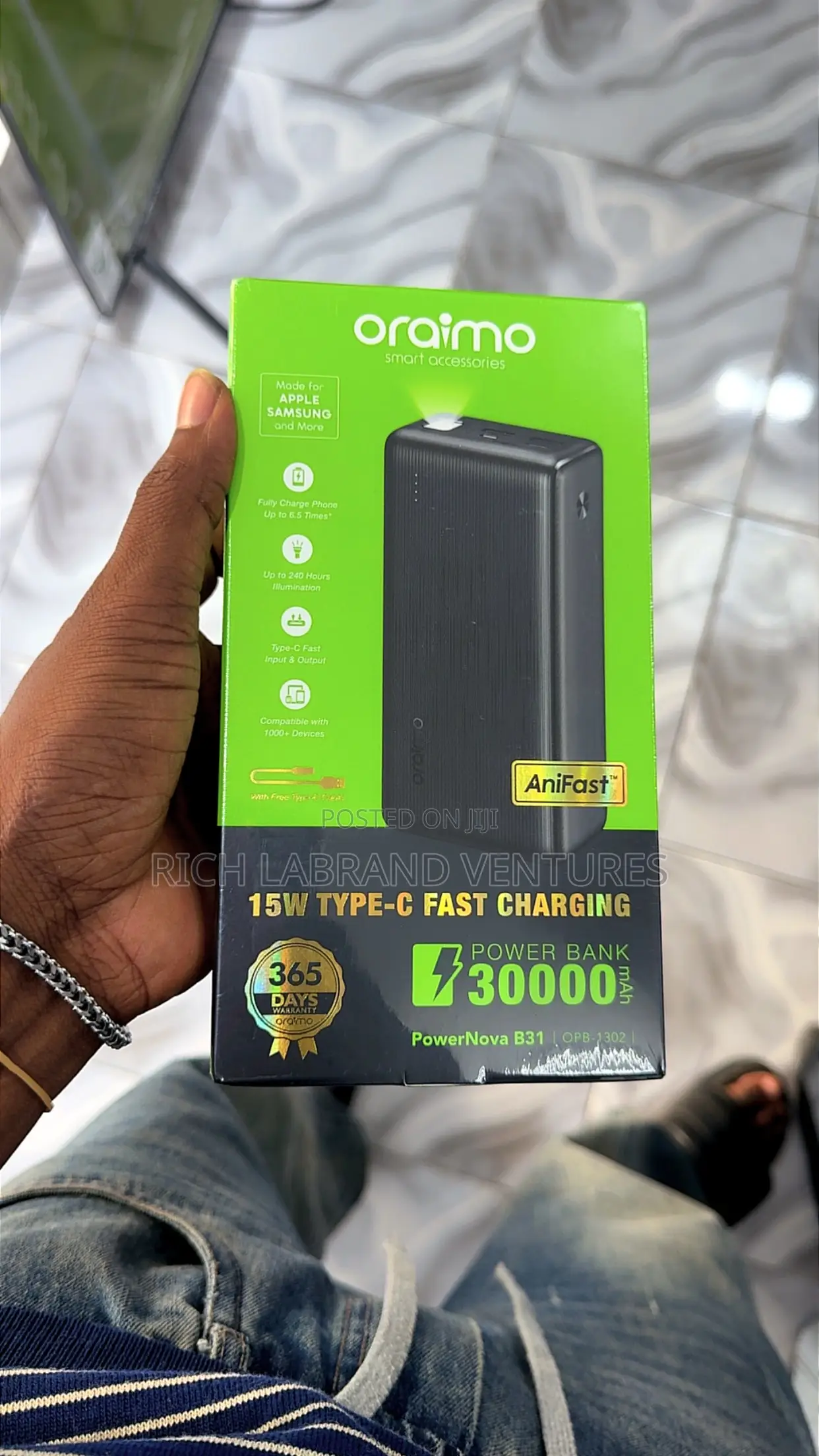 Oraimo PowerNova 30,000mAh Type C Fast Charging
