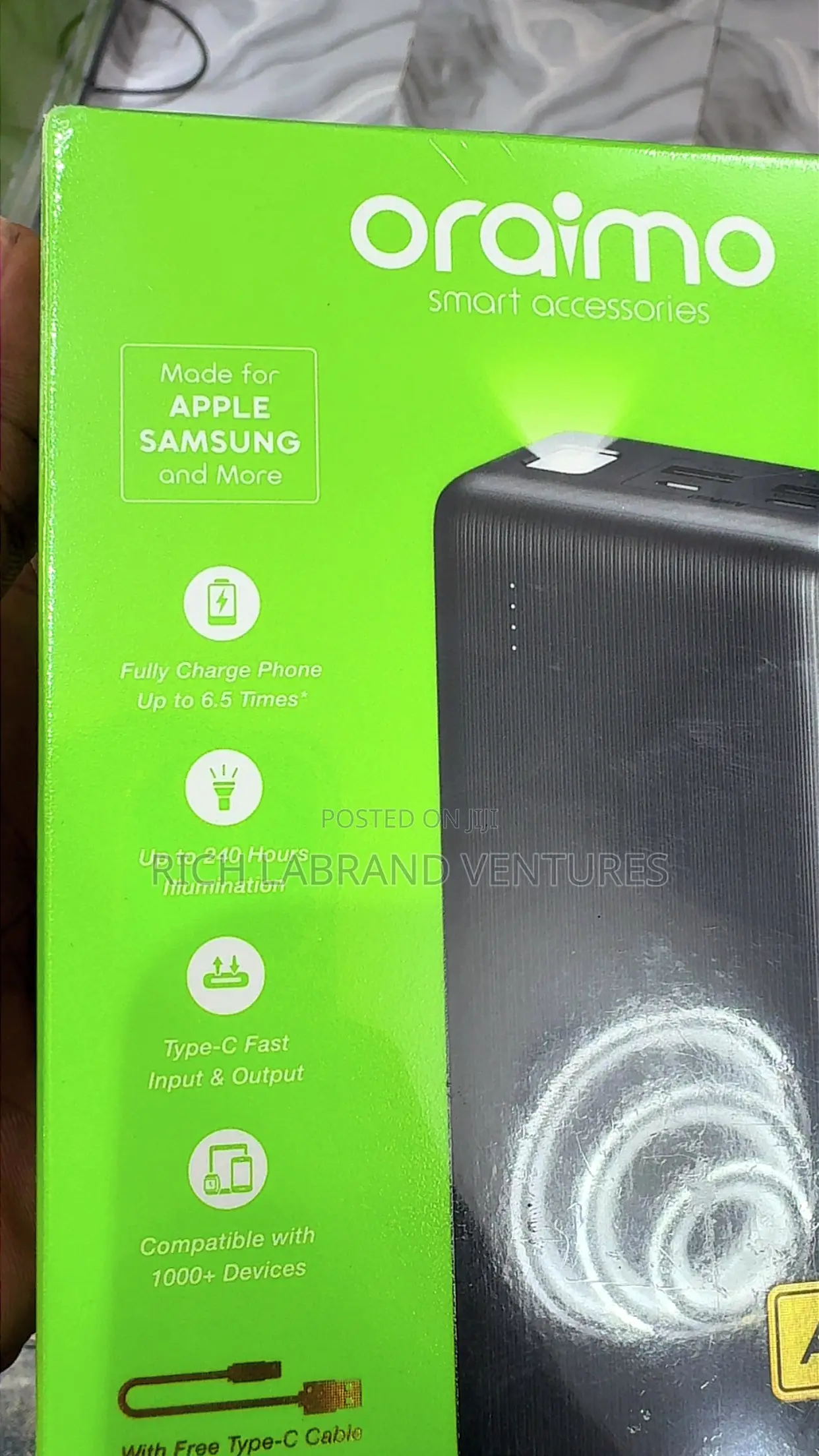 Oraimo PowerNova 30,000mAh Type C Fast Charging
