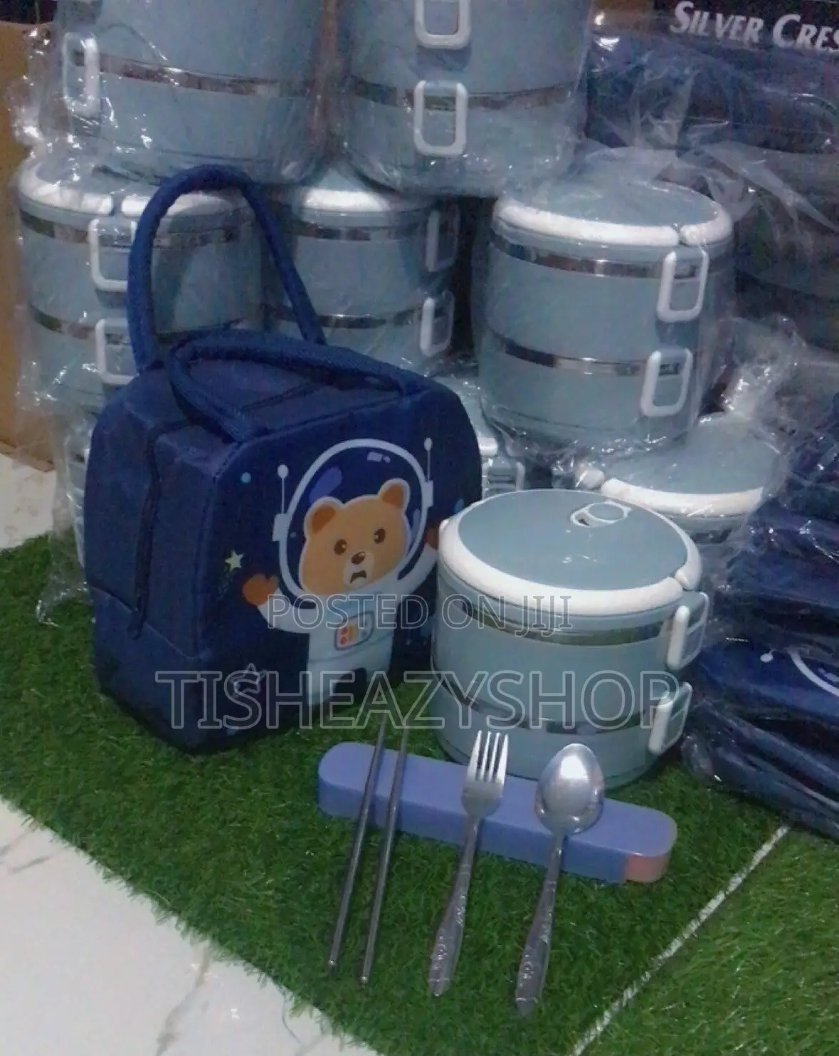 Insulated Lunch Box + Bag + Cutlery Set
