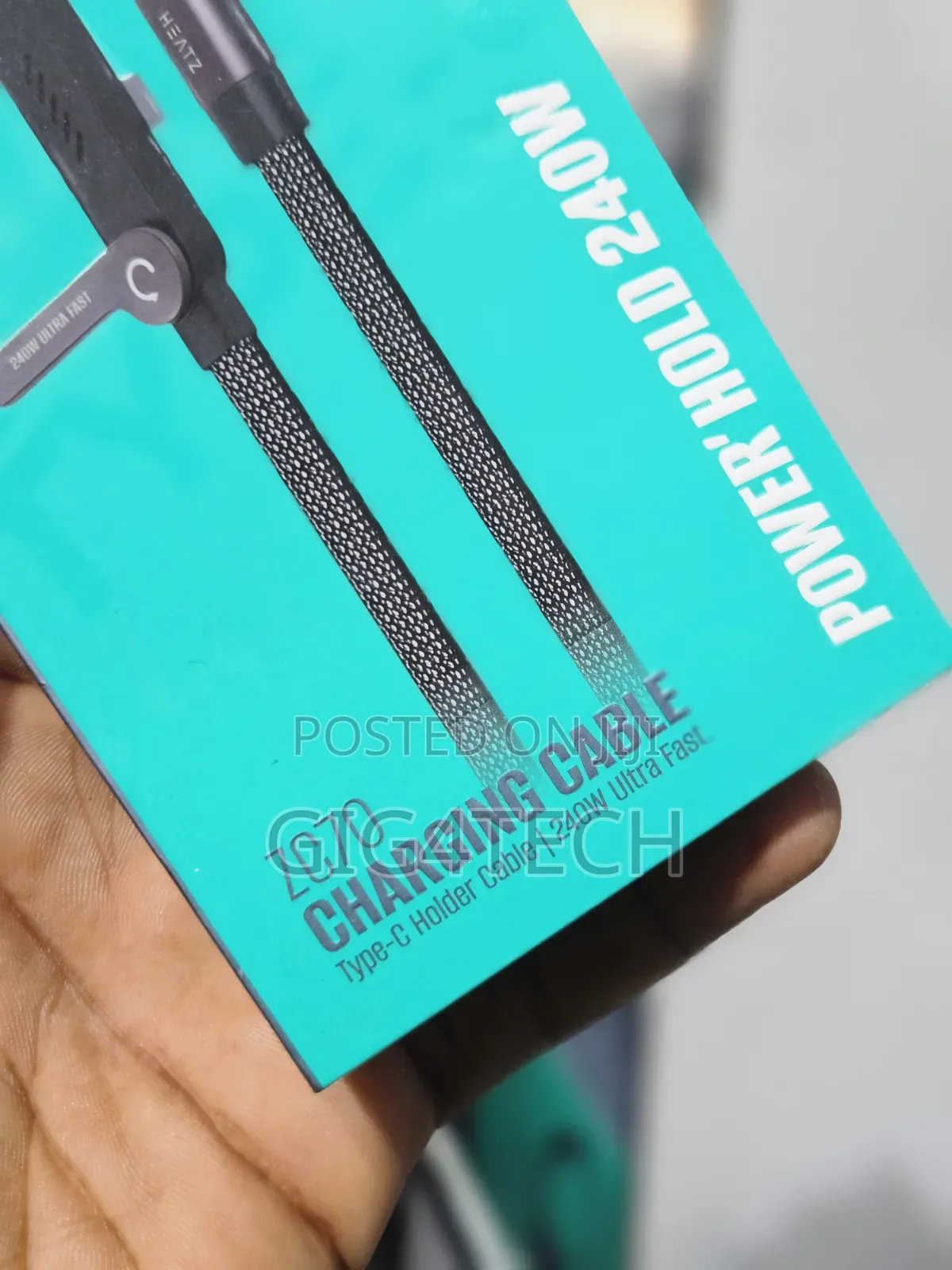 Heatz ZC70 240W Ultra Fast Charging Cable Type-C Holder