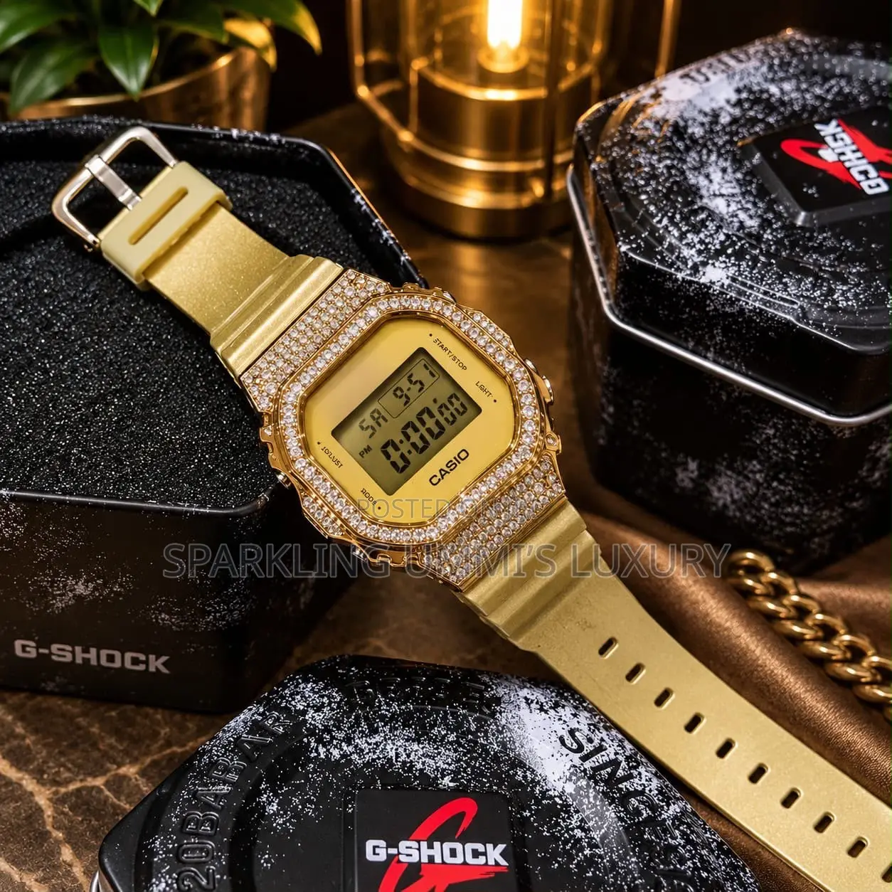 Quality Casio Digital Crystal Embellished Watch