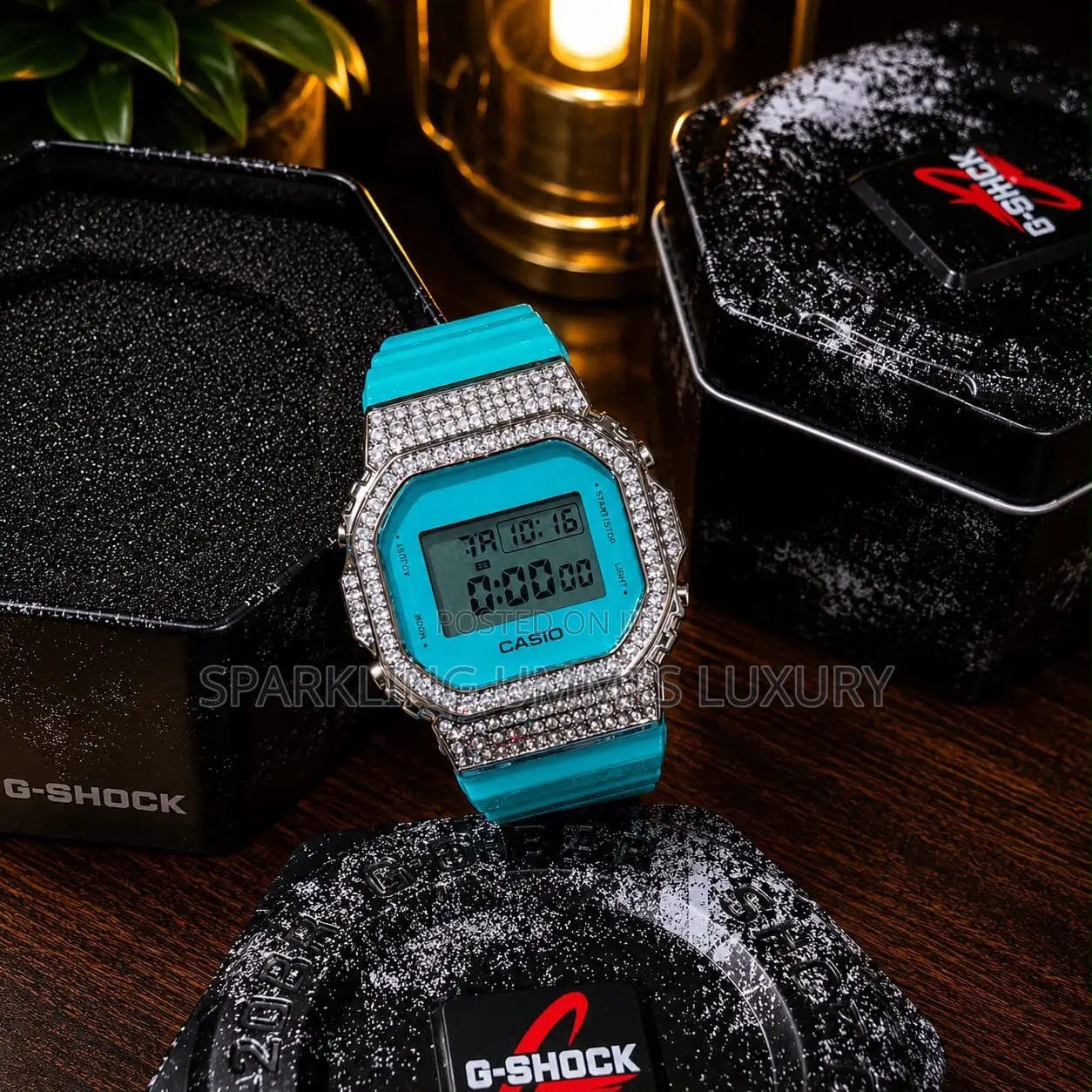 Quality Casio Digital Crystal Embellished Watch