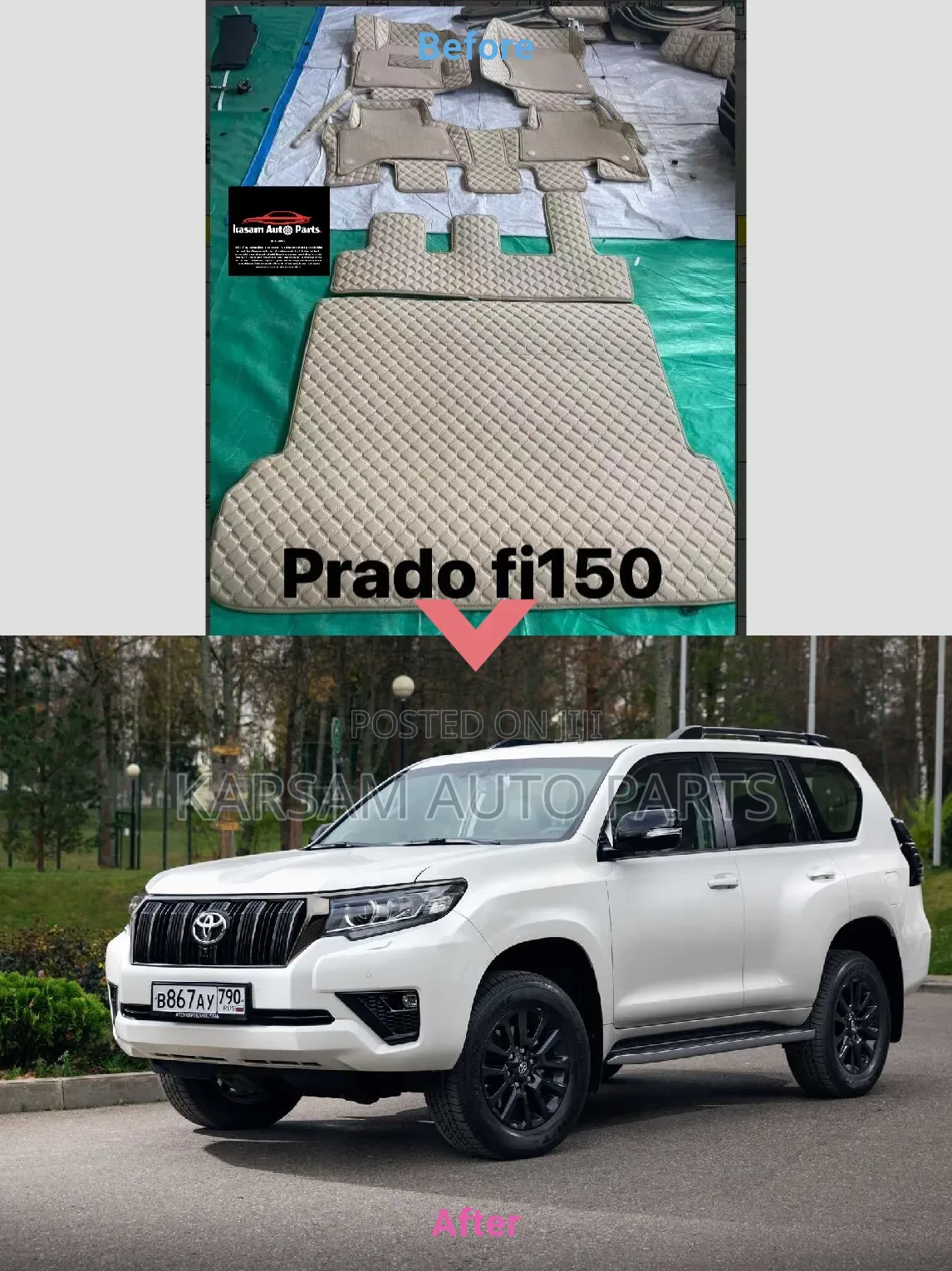 Prado Fj 150 Floor Mat and Boot Mat