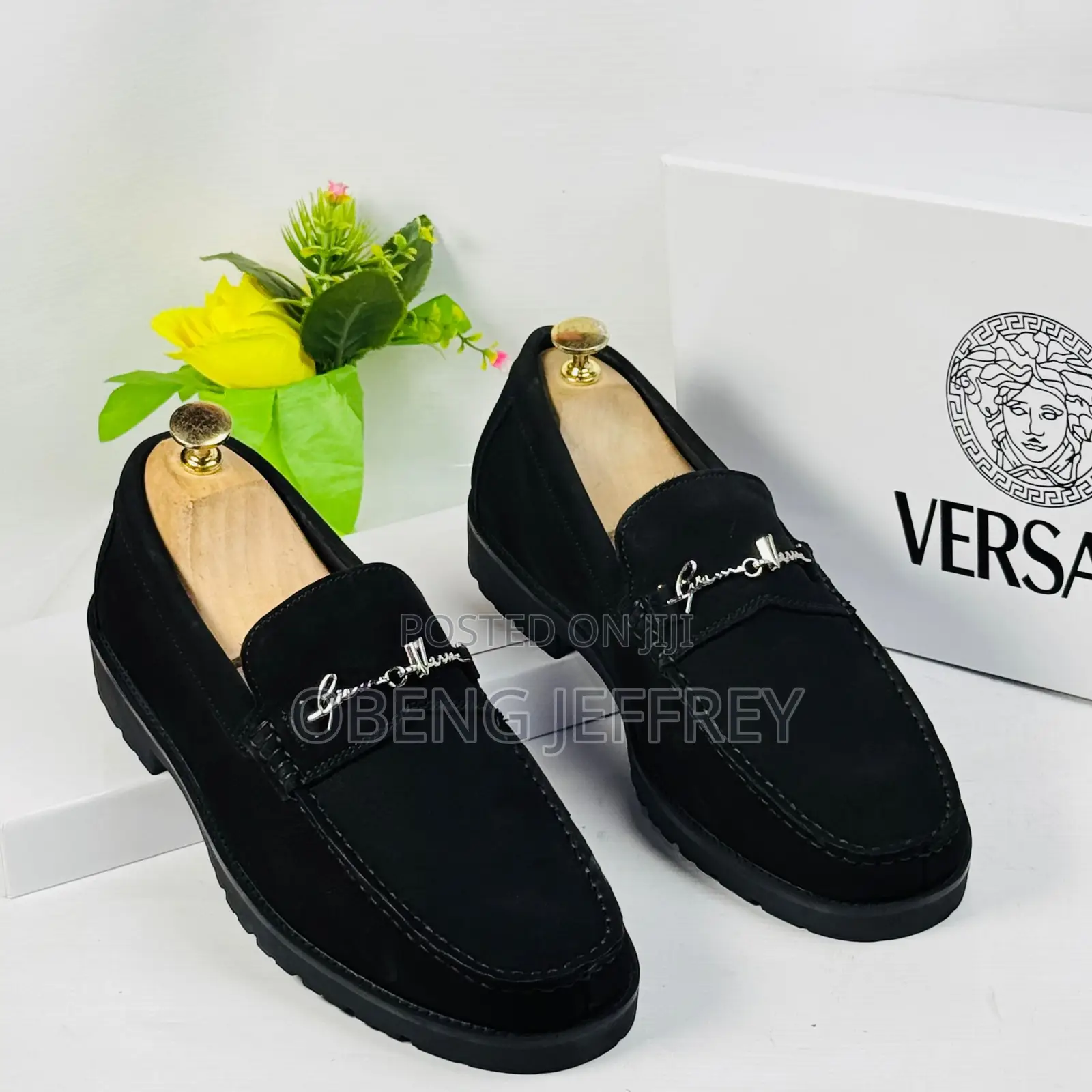 Original Versace Suede Loafer Black
