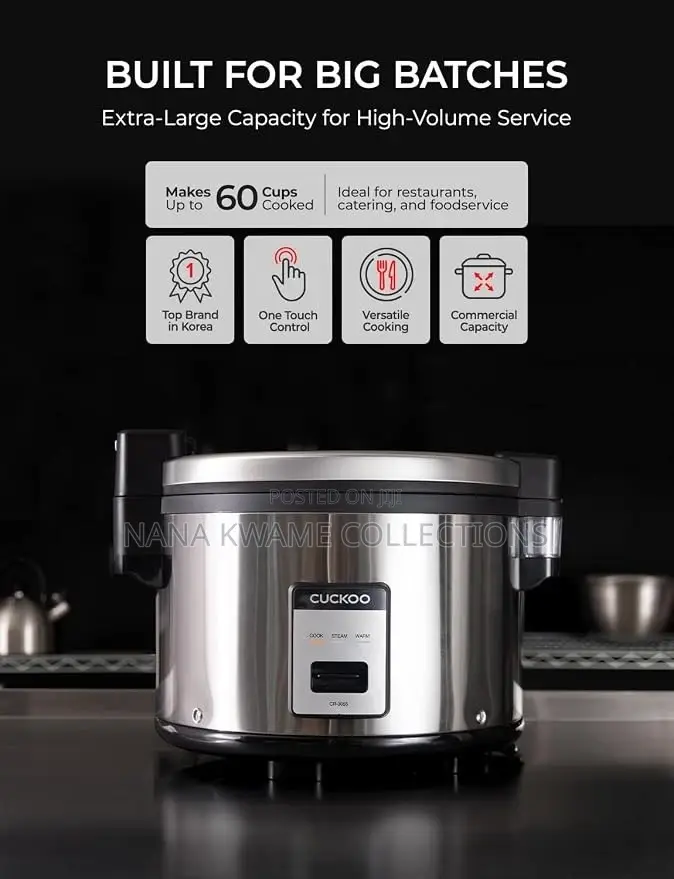 Cuckoo CR-3055 Commercial Rice Cooker Warmer, an 60 Cups Cooked).