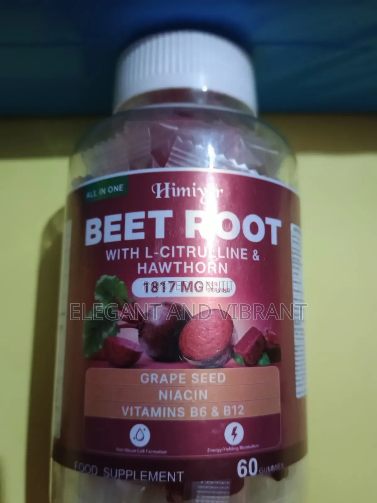 Himiyer Beet Root Gummies With L-Catrilline,Niacin and Hawthorn Berry