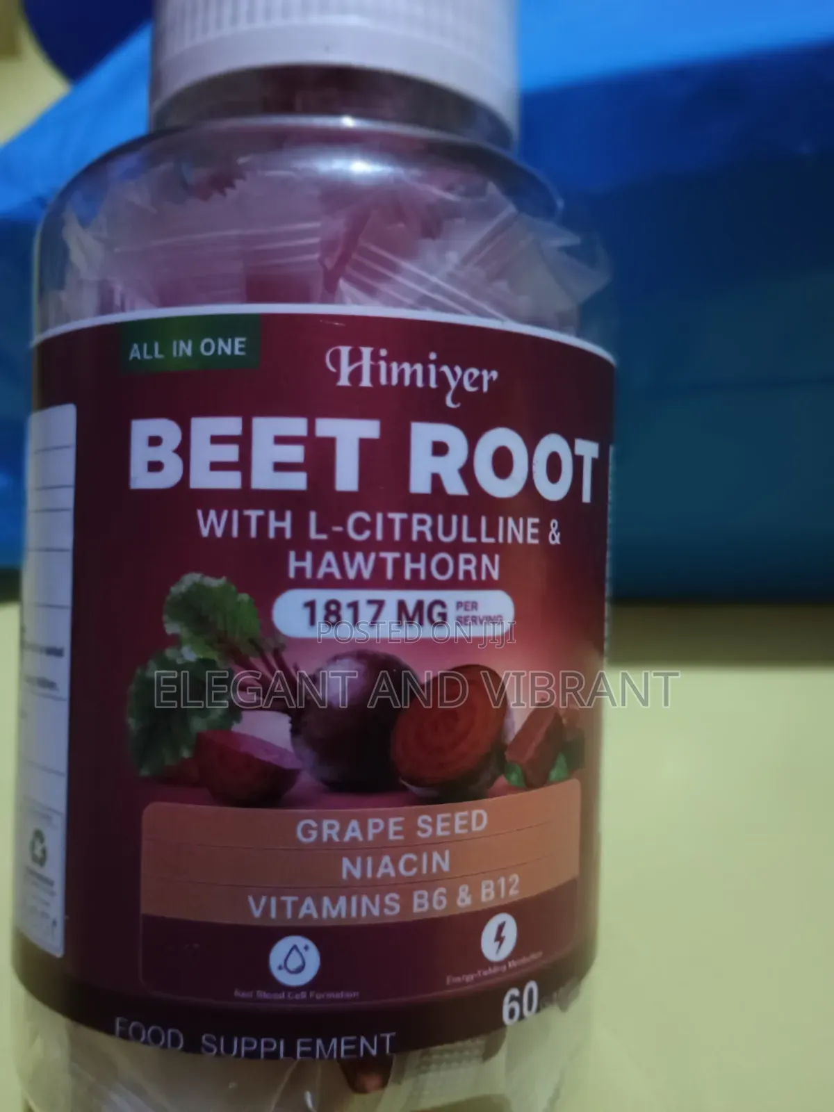 Himiyer Beet Root Gummies With L-Catrilline,Niacin and Hawthorn Berry