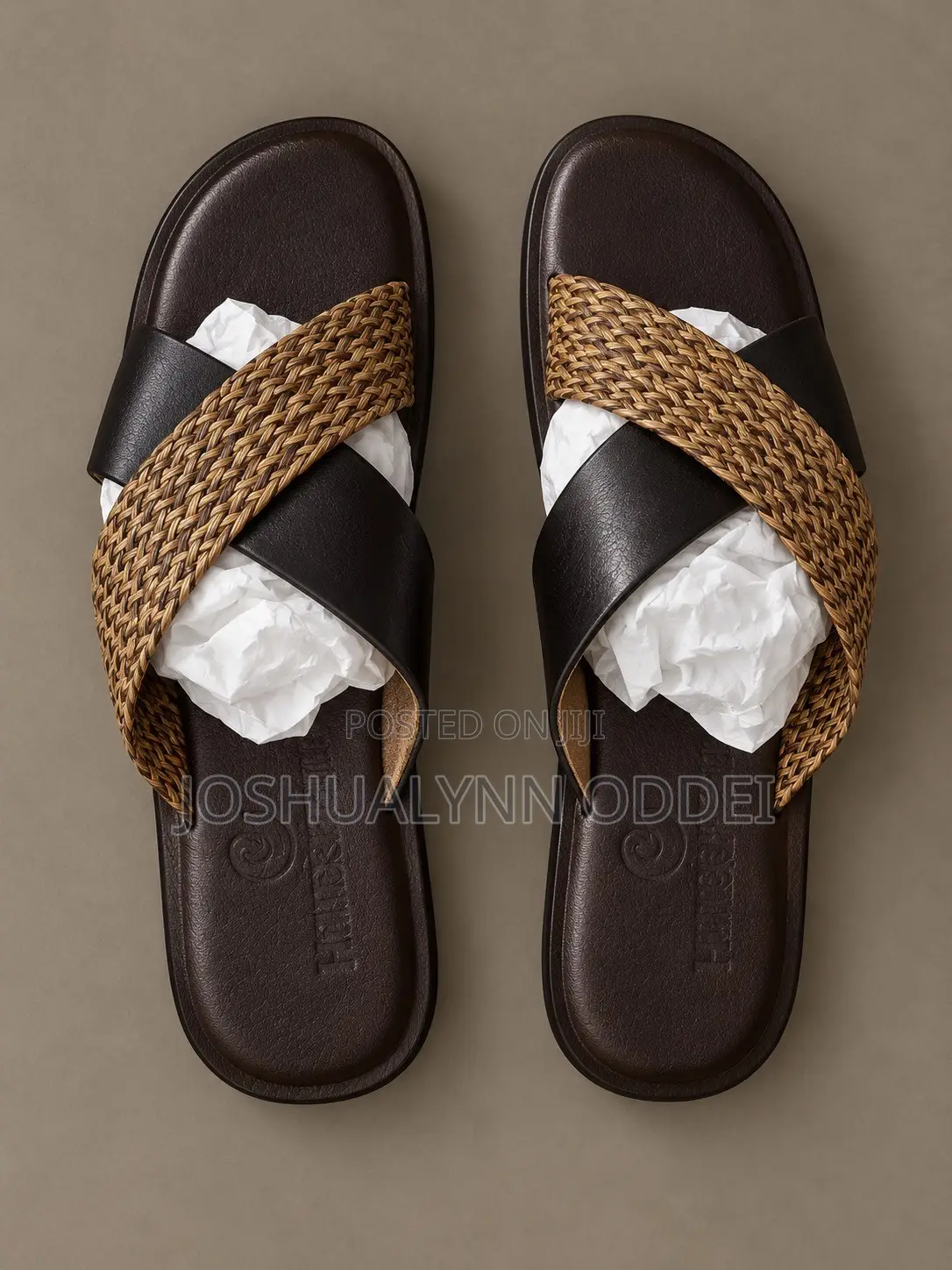 Special Basket Weave Cross Sandals for Men