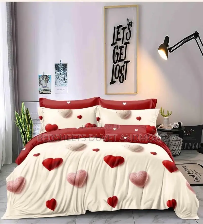 Beautiful Beige and Pink Duvet Set
