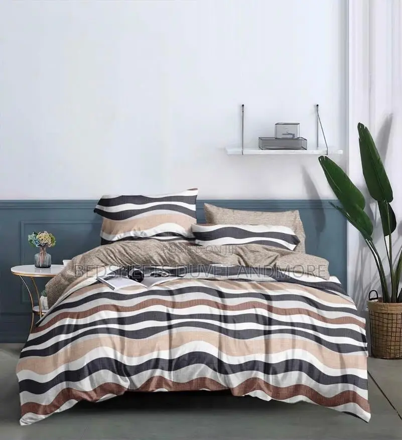 Beige and Blue Duvet