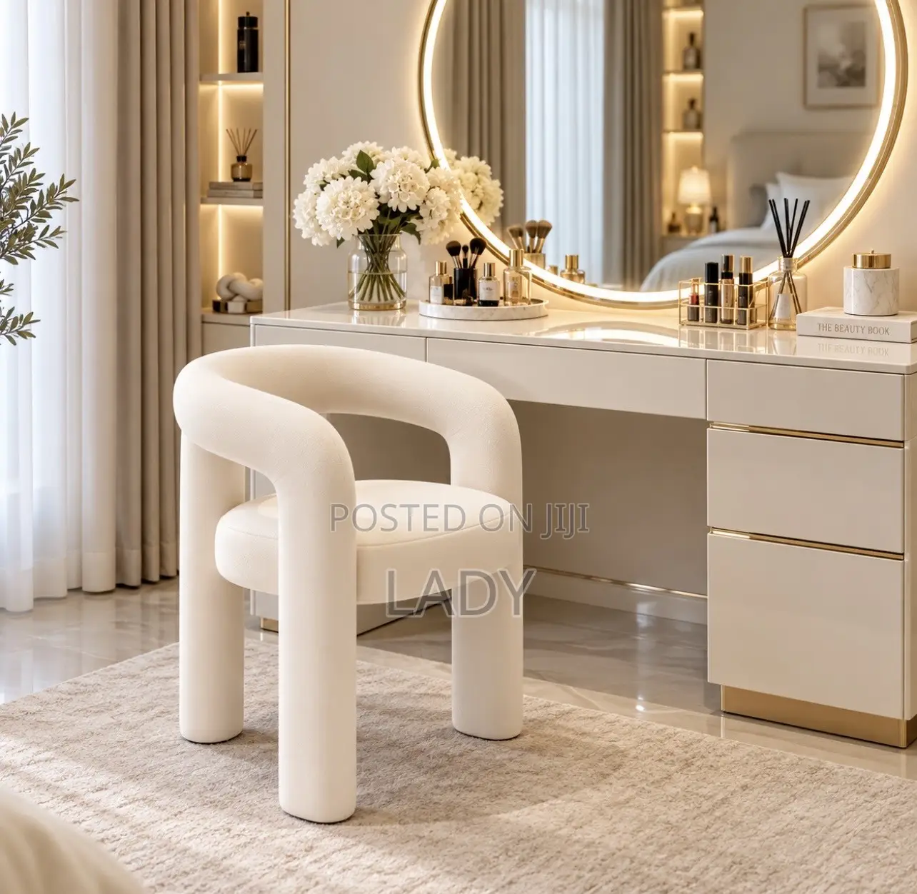 Fluffy Wool Accent Chair