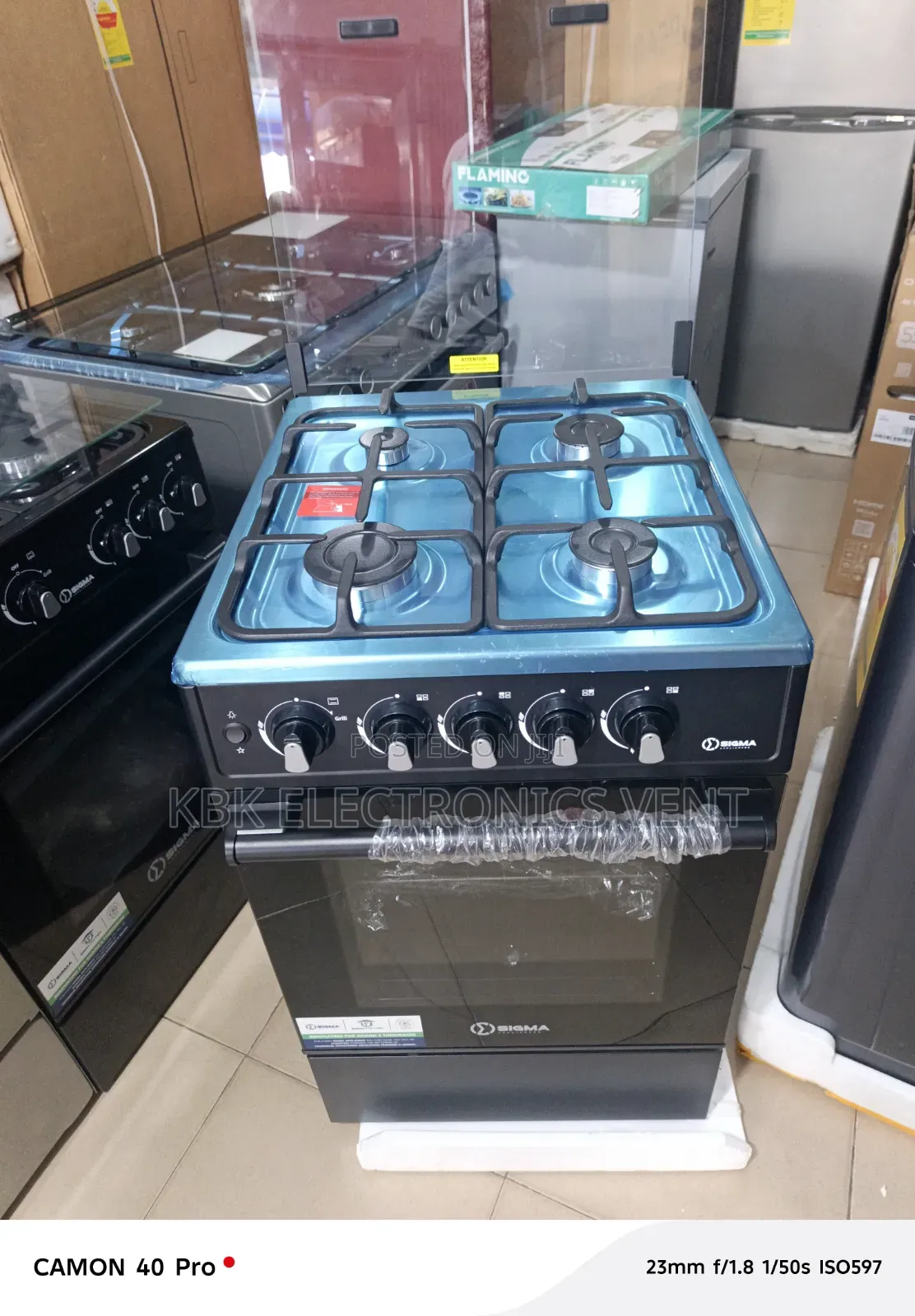 Sigma 50*50 4Burner Gas Cooker Oven + Grill + Automatic Ignition