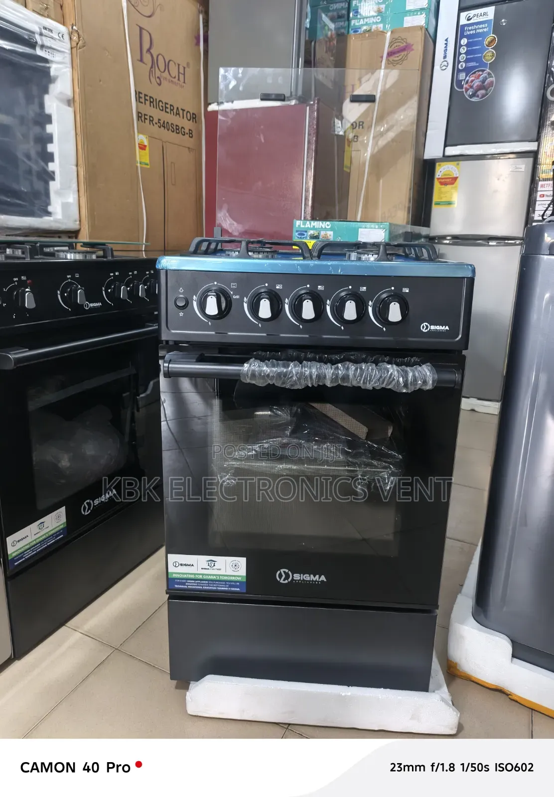 Sigma 50*50 4Burner Gas Cooker Oven + Grill + Automatic Ignition