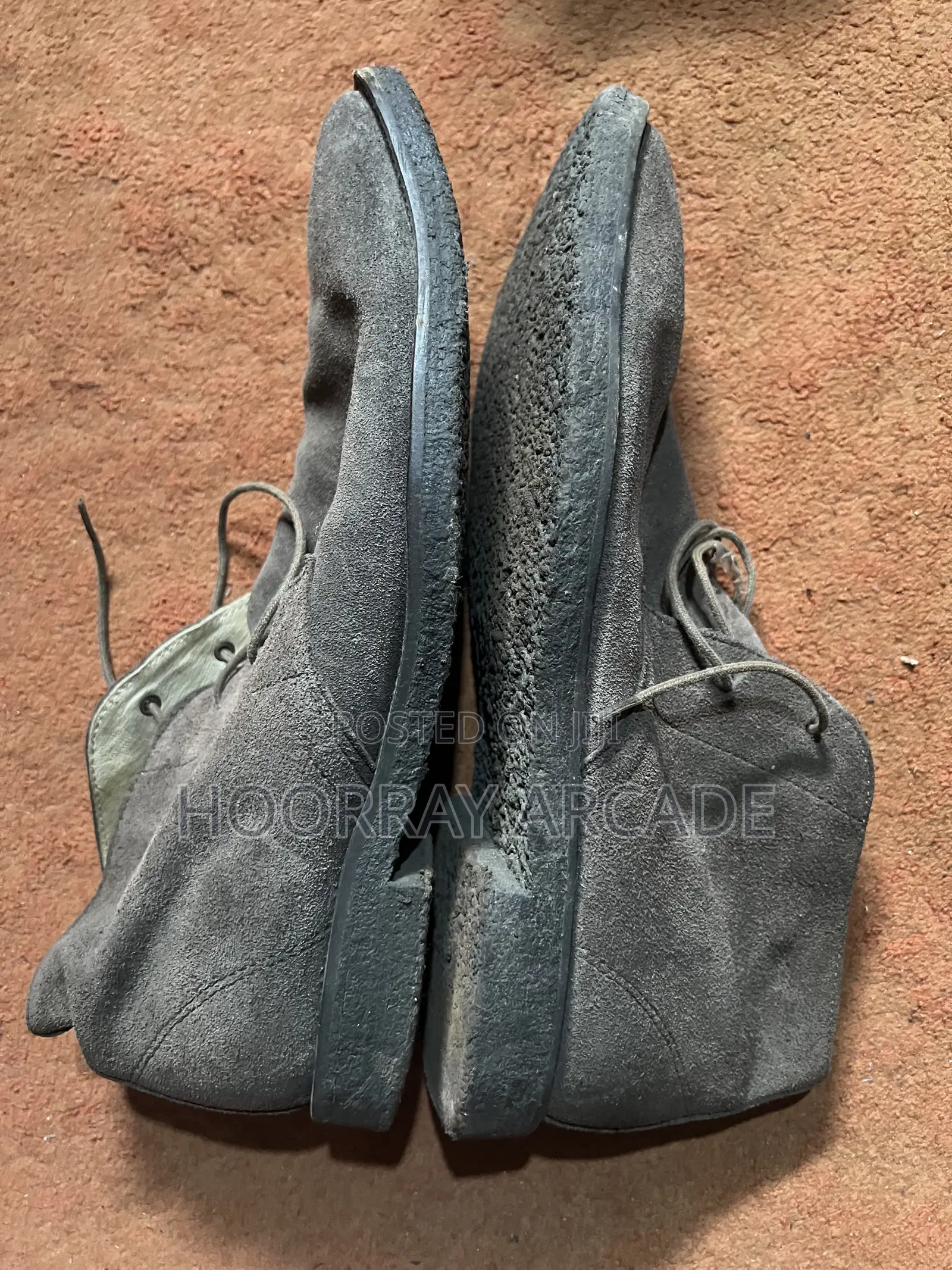 Mens Brown Suede Desert Boots Chukka Boots Lace-Up (Size 42.5)