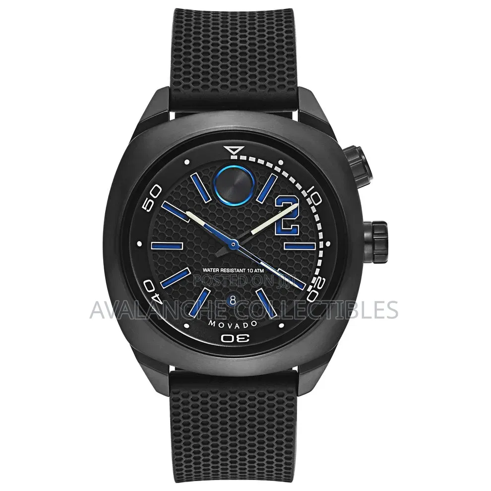 Movado Bold Silicone Strapped Gent's Watch 44mm Case Size.