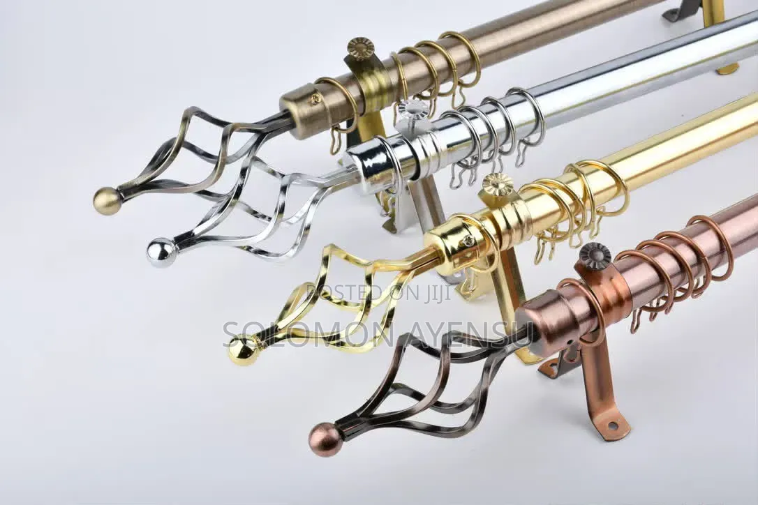 Double Gold Curtains Rod