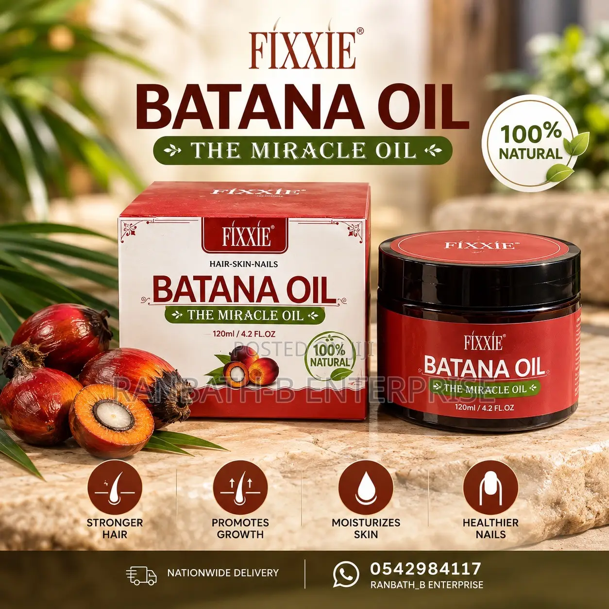 FIXXIE Batana Oil – Natural Hair Beauty Care