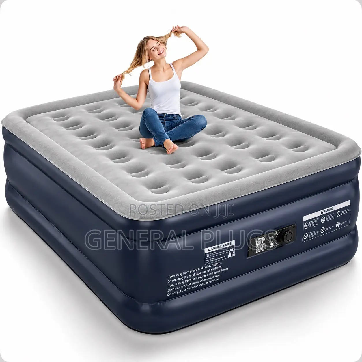 Modern Technology Inflatable Double Air Mattress With an Inbuilt Pump