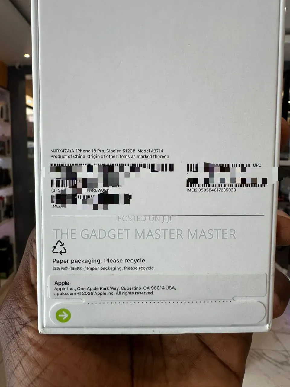 New Apple iPhone 18 Pro 512 GB Blue