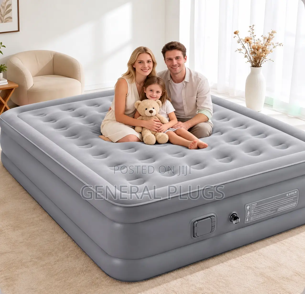 Effortless Original Inbuilt Automatic Pump Doubleq Air Mattress