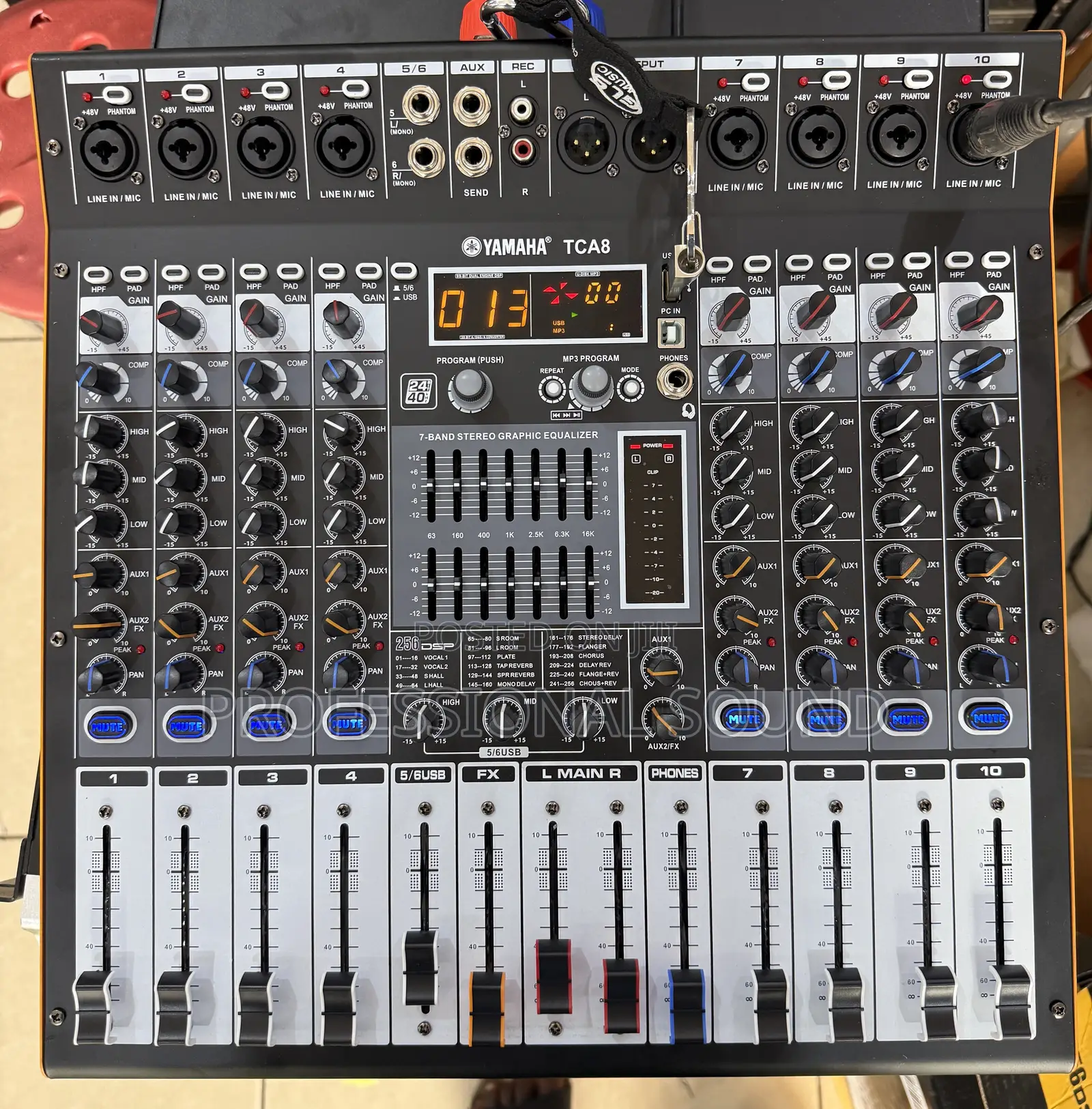 Yamaha TCA8, an 8-Channel Professional Powered Audio Mixer