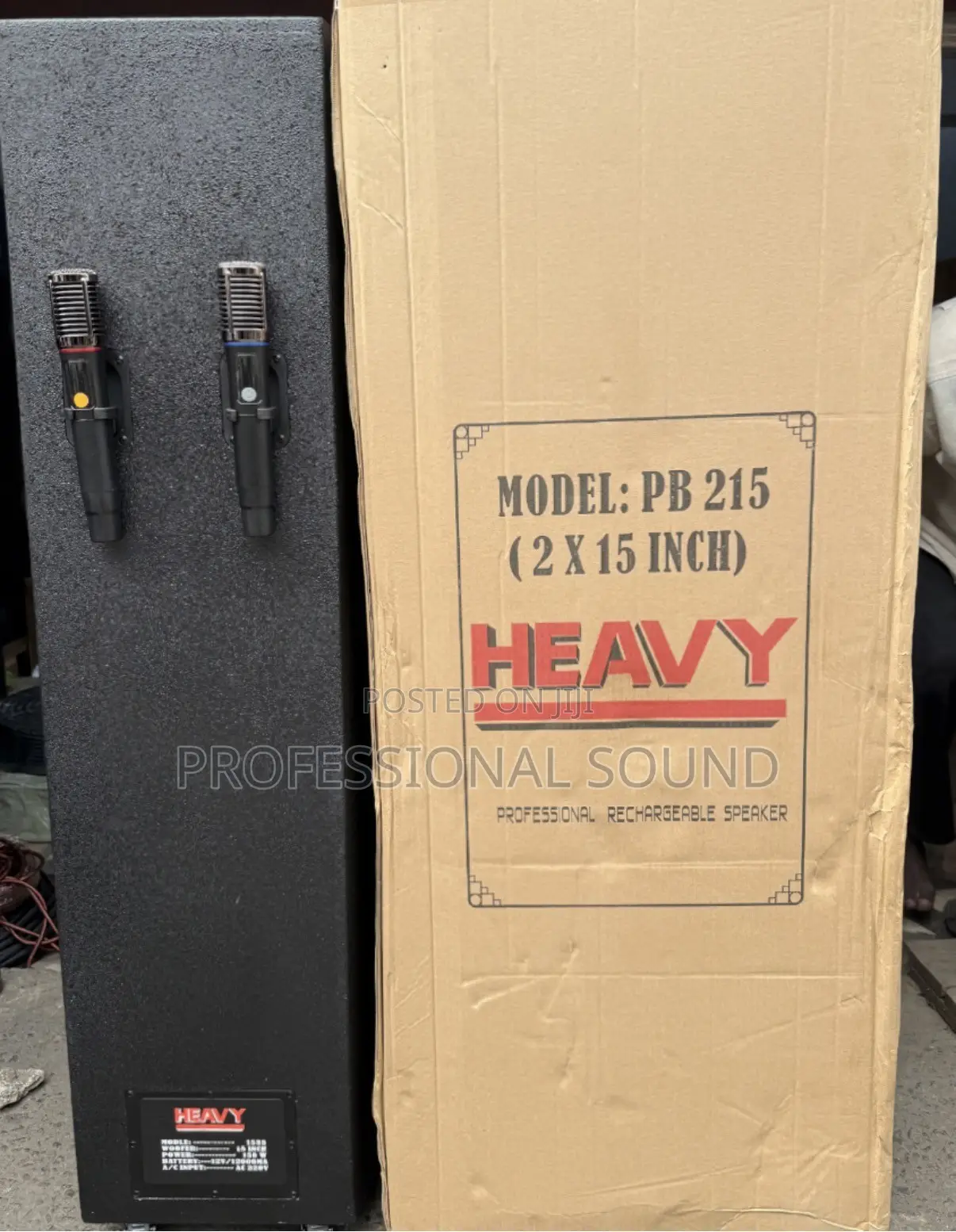 Heavy-Duty, Professional Rechargeable Dual 15-Inch Speaker