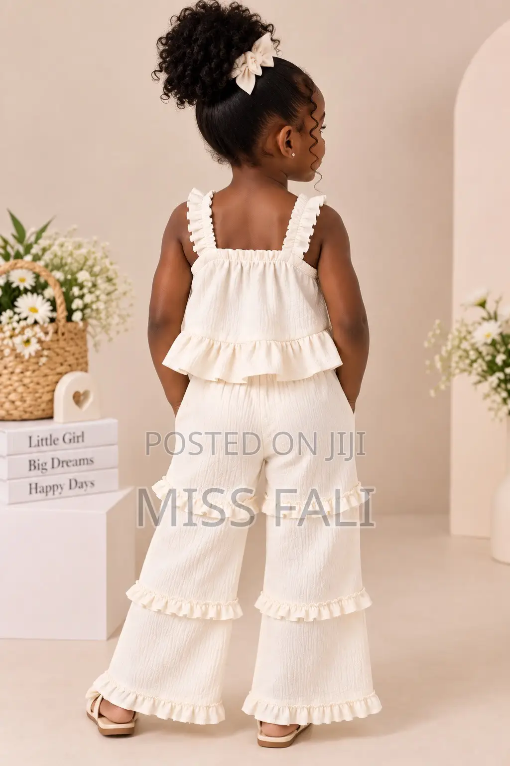 Ivory Ruffle Co-Ord Set. 3-4Years