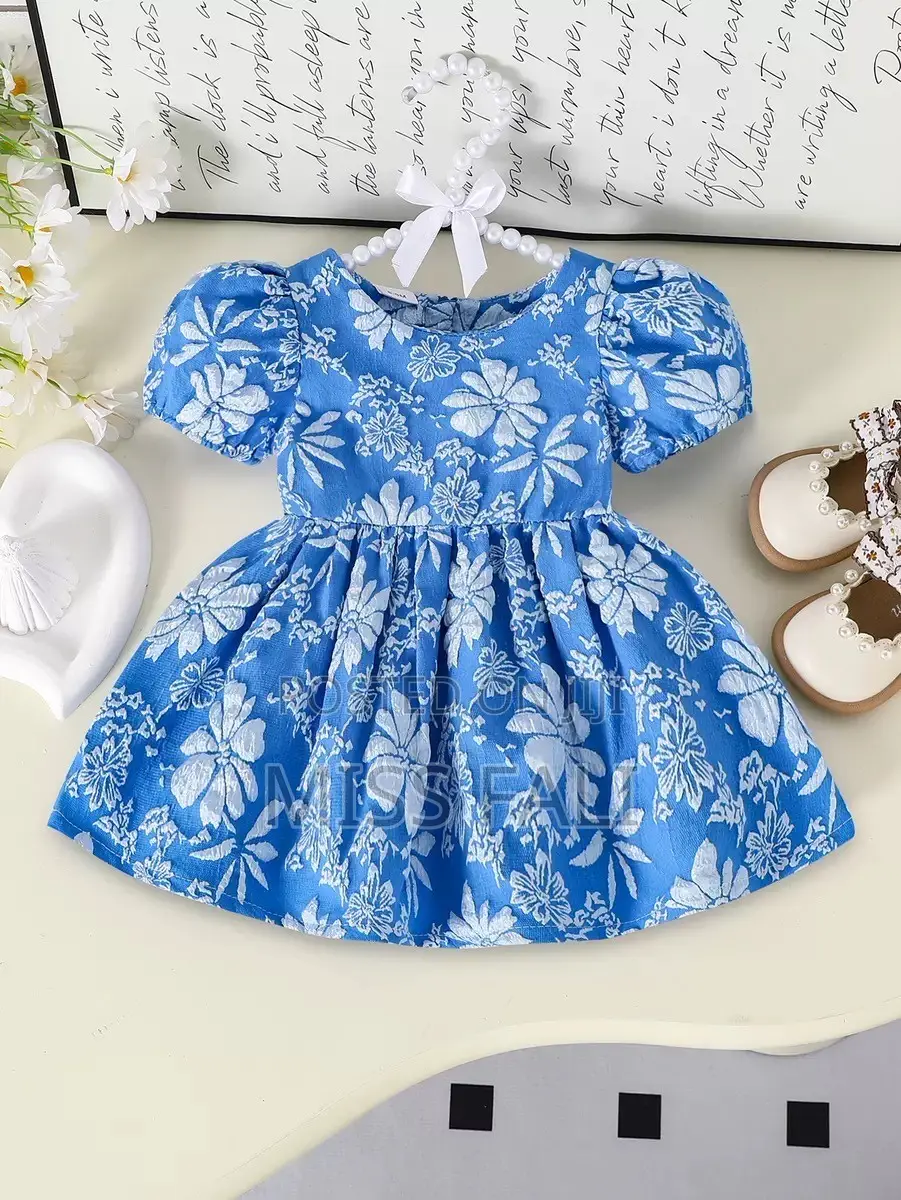 Blue Blossom Baby Dress. 6-9Months