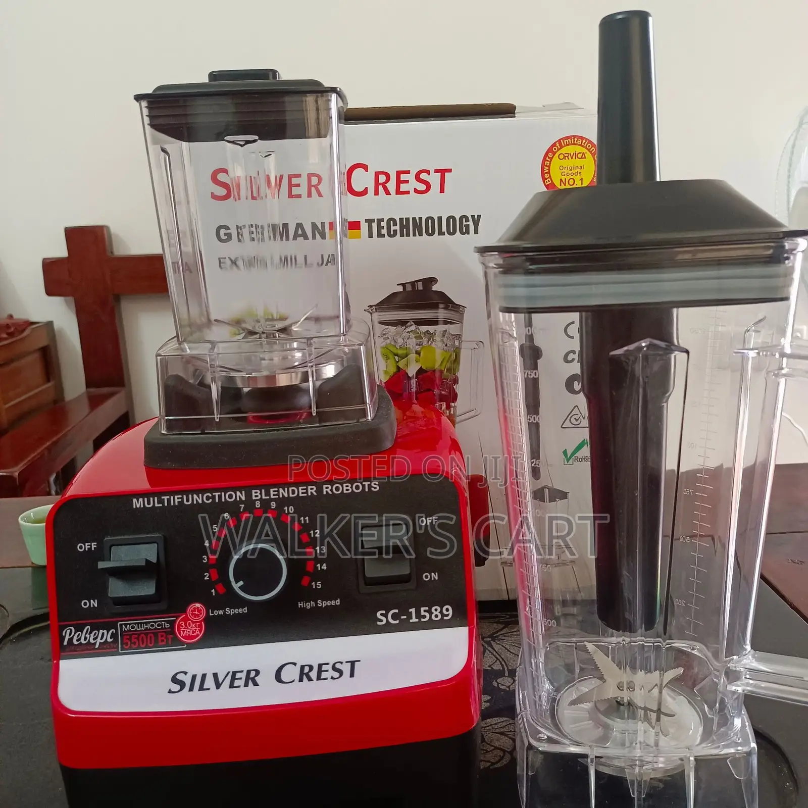 Silver Crest 5500W High-Power Commercial Grade Blender Grinder Set