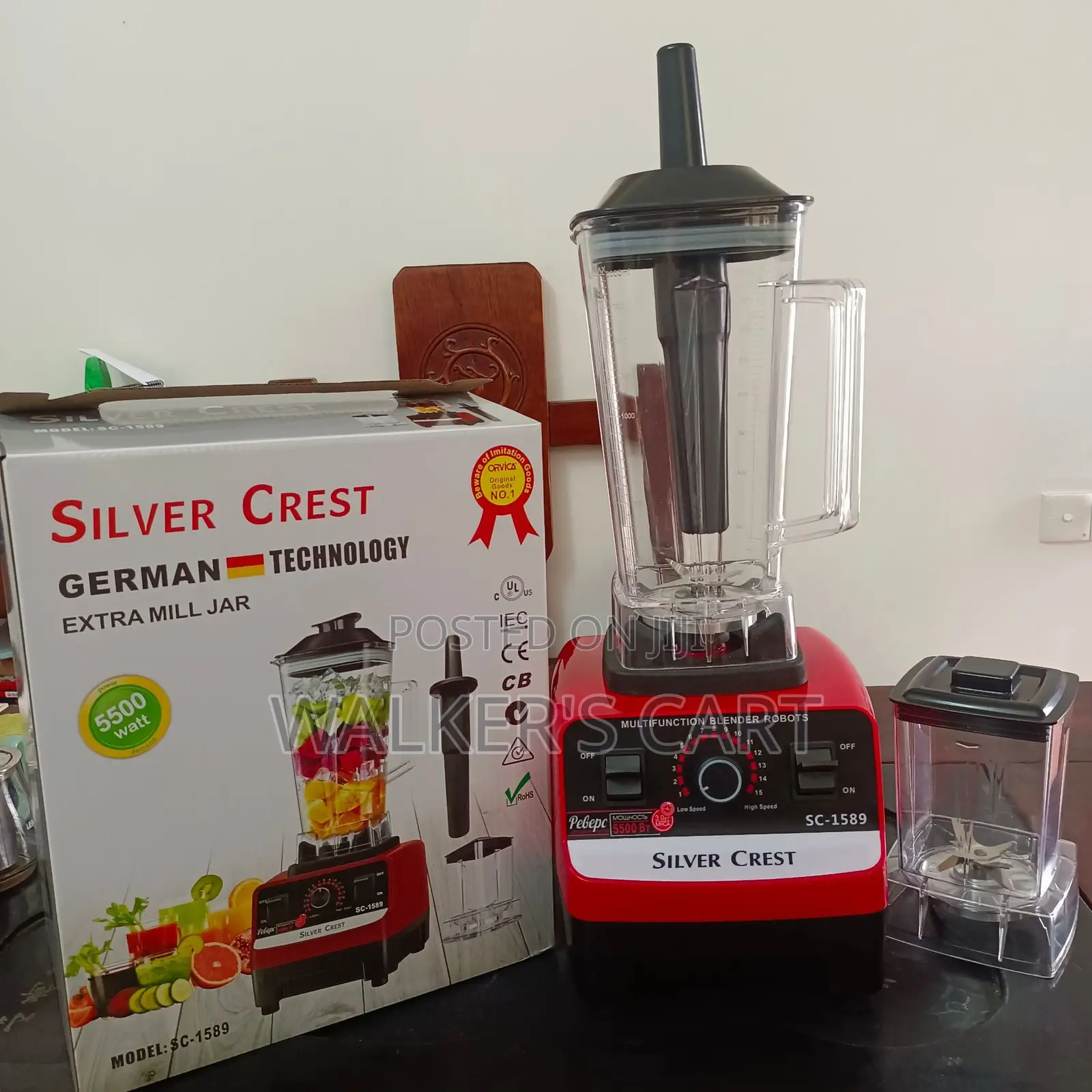 Silver Crest 5500W High-Power Commercial Grade Blender Grinder Set