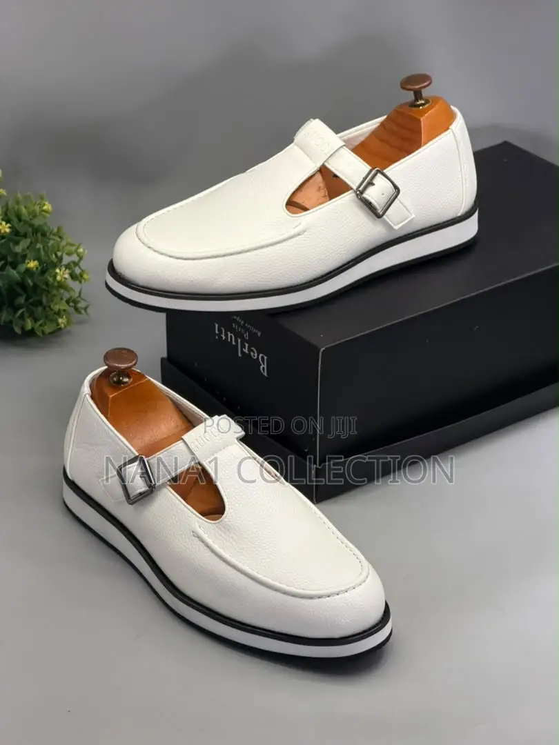 Unisex Leather Monk Strap Shoes