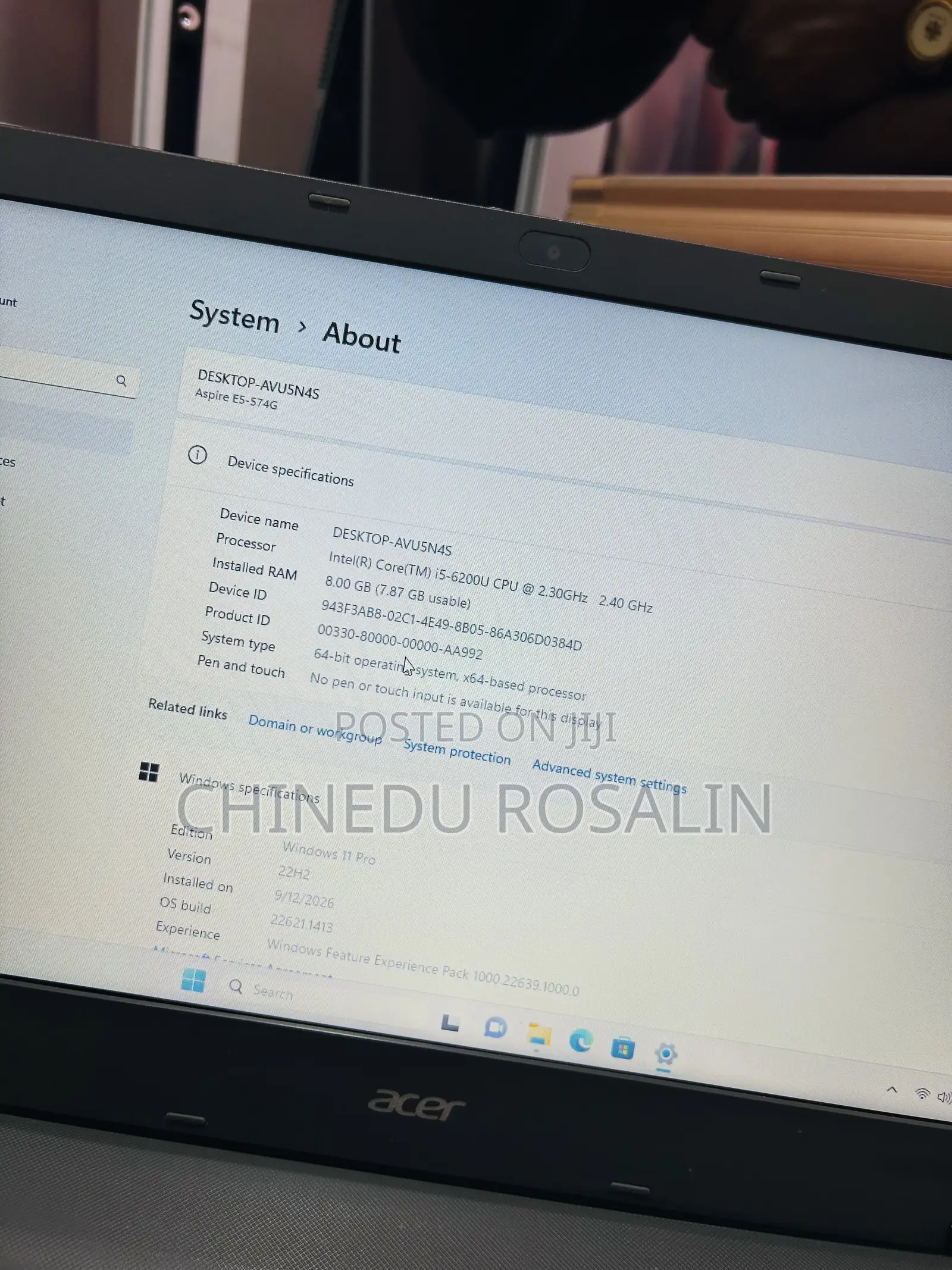 Laptop Acer Aspire 15 8GB Intel Core i5 HDD 1T