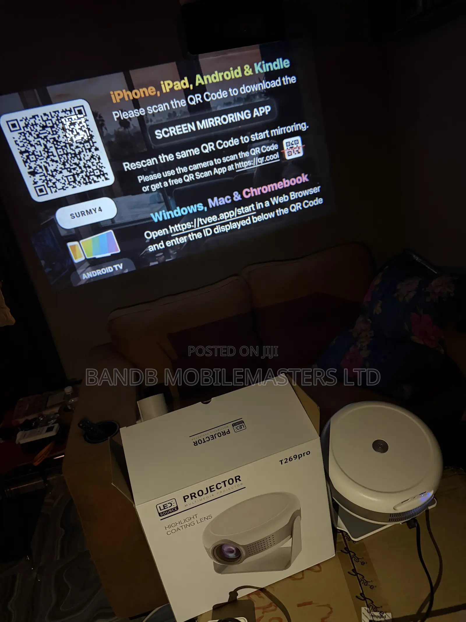 T269 Pro Smart Projector – Netflix, YouTube, WiFi, HDMI | Brand New