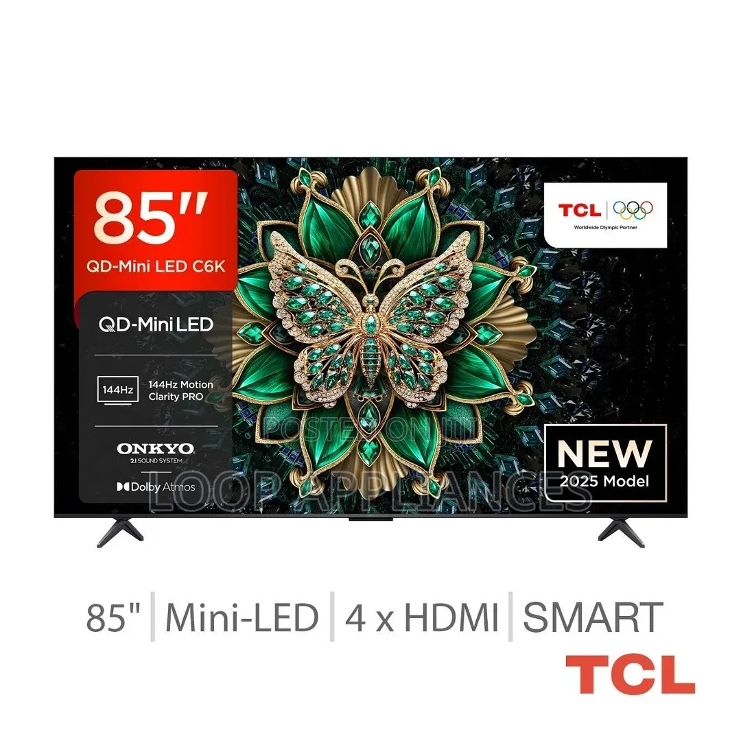 New TCL 85 Inch Premium QD-Mini LED Smart TV 85C6K