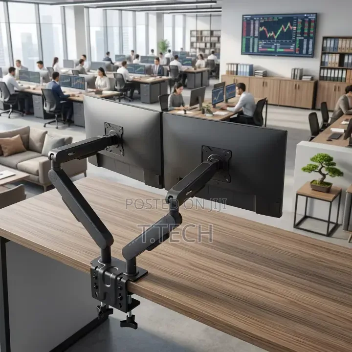 Double Arm Monitor Stand