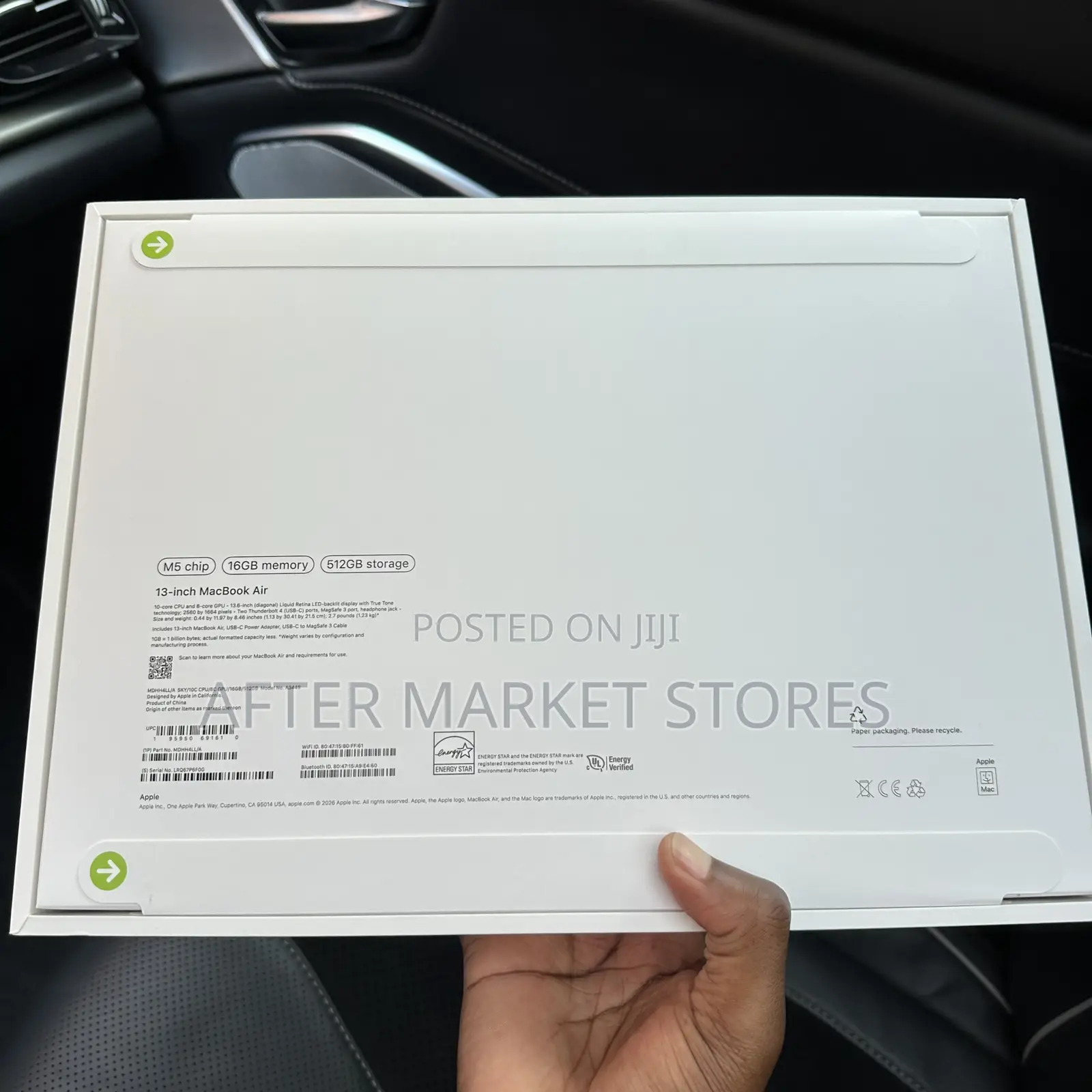 New Laptop Apple MacBook Air 2026 M5 16GB Apple M5 SSD 512GB