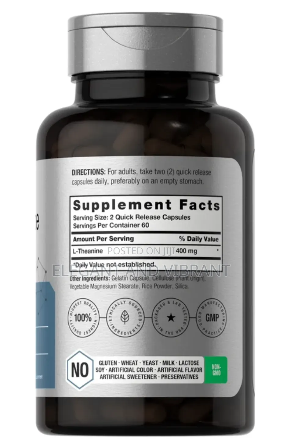 L-Theanine 400mg Per Serving | 120 Capsules