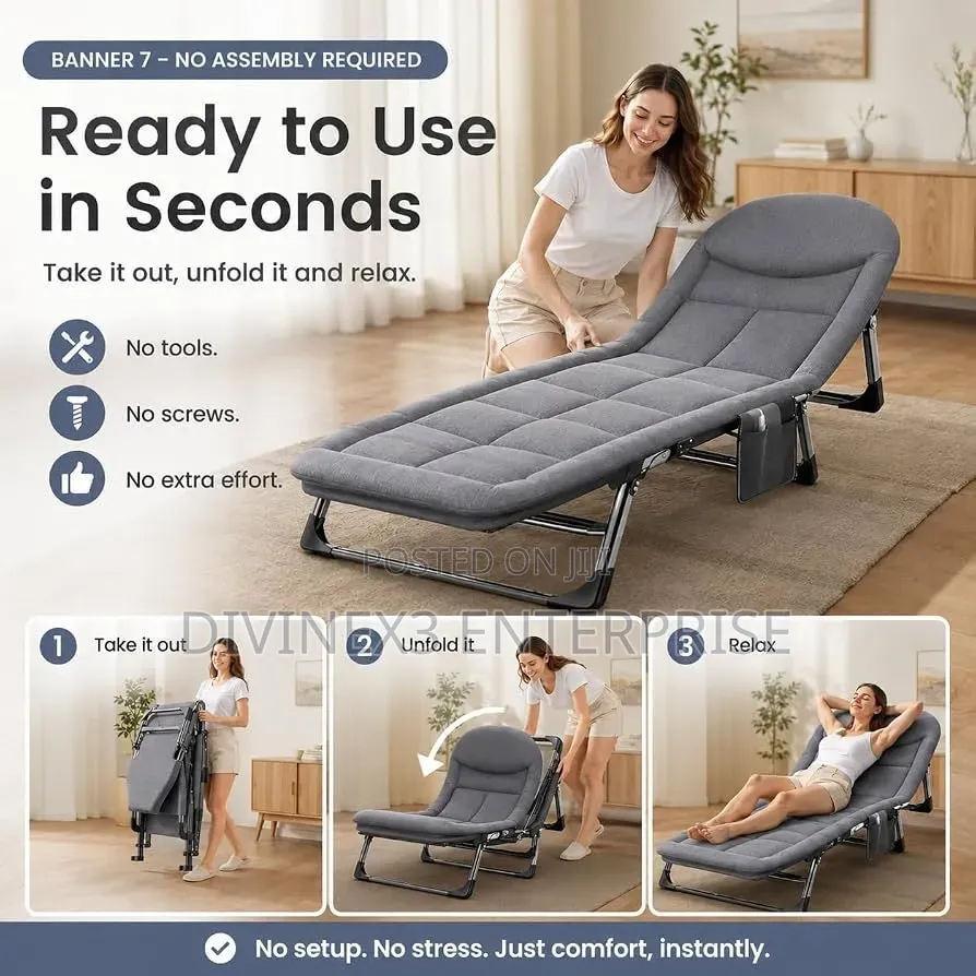 Portable Folding Nap Bed Lounge Chair