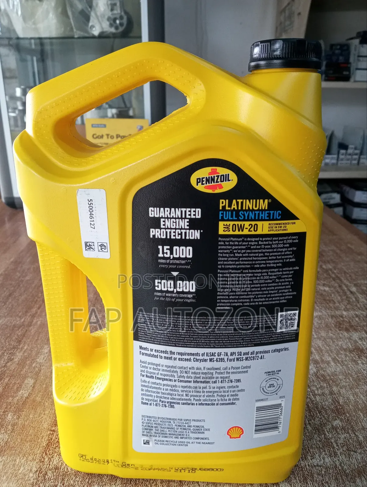 Superior Quality Pennzoil Platinum Full Synthetic Engine Oil From USA