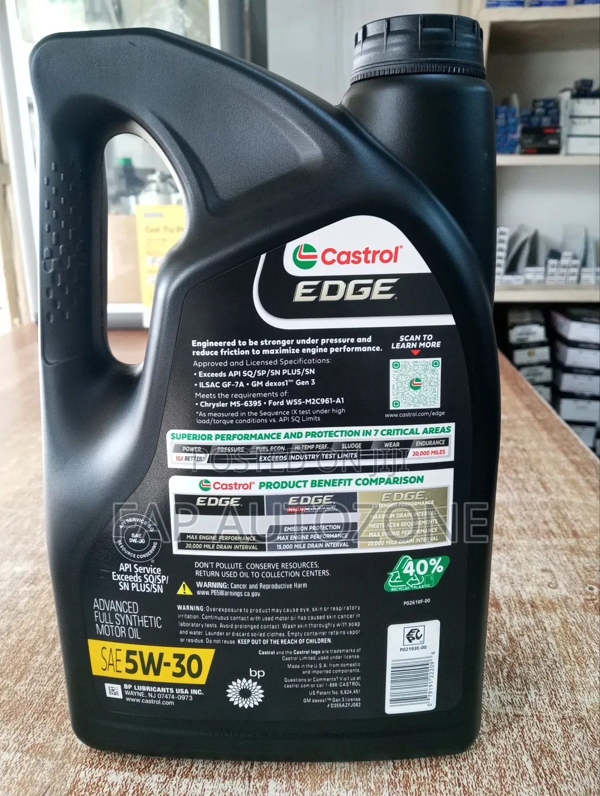 Authentic Castrol Edge Oil 5w 30 for All Cars Imported From the USA
