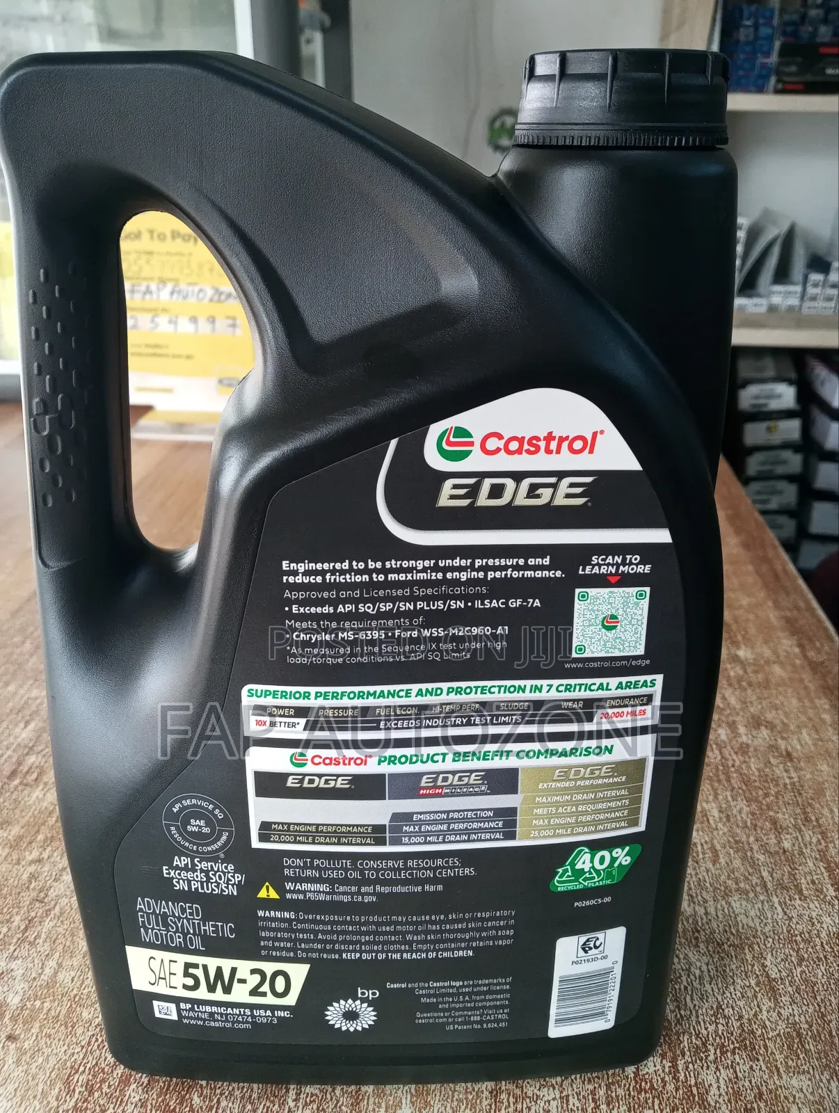 Genuine Advanced Full Synthetic Castrol Edge Engine Oil 5W30 From USA