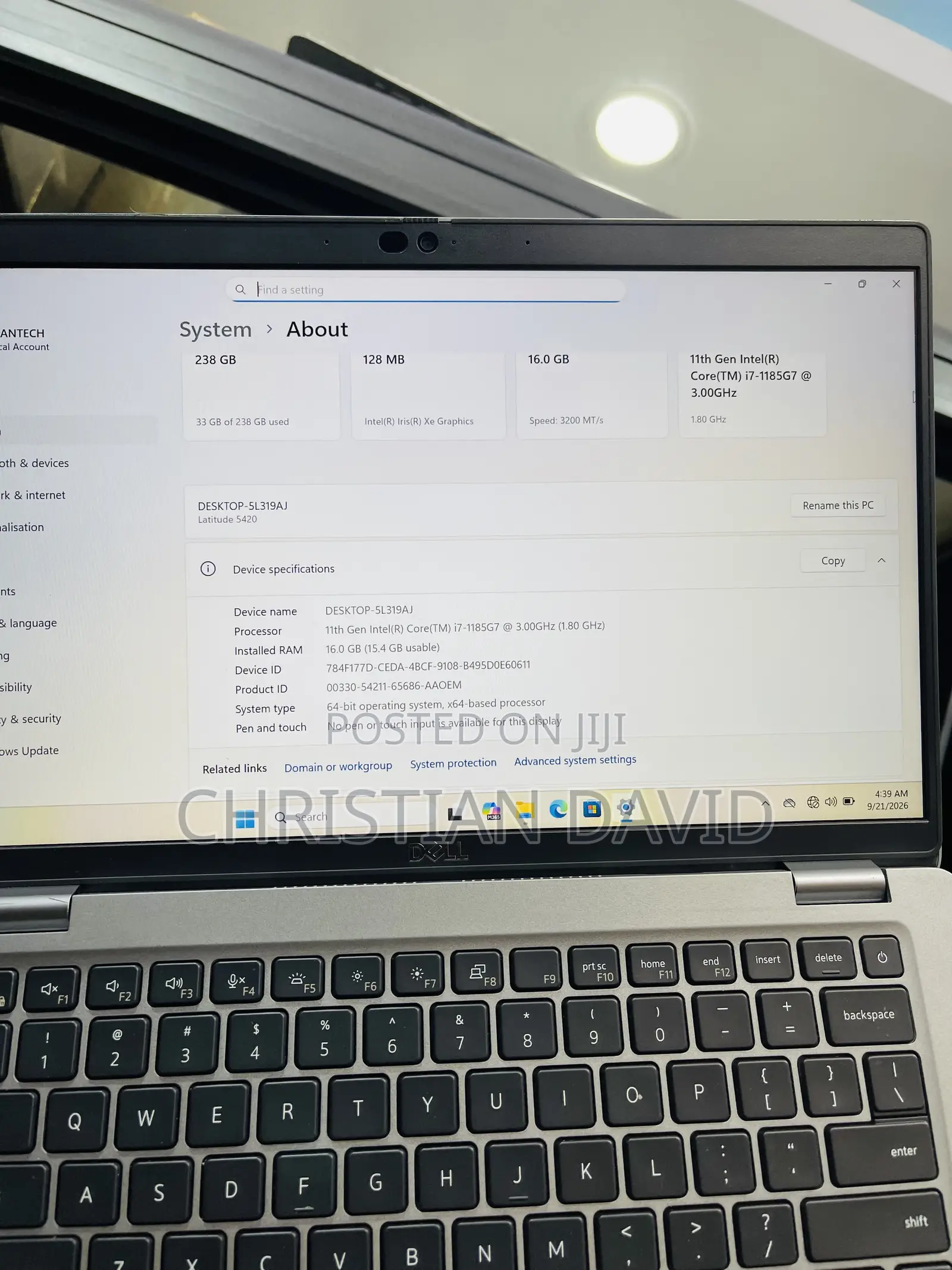Laptop Dell Latitude 5420 16GB Intel Core i7 SSD 256GB
