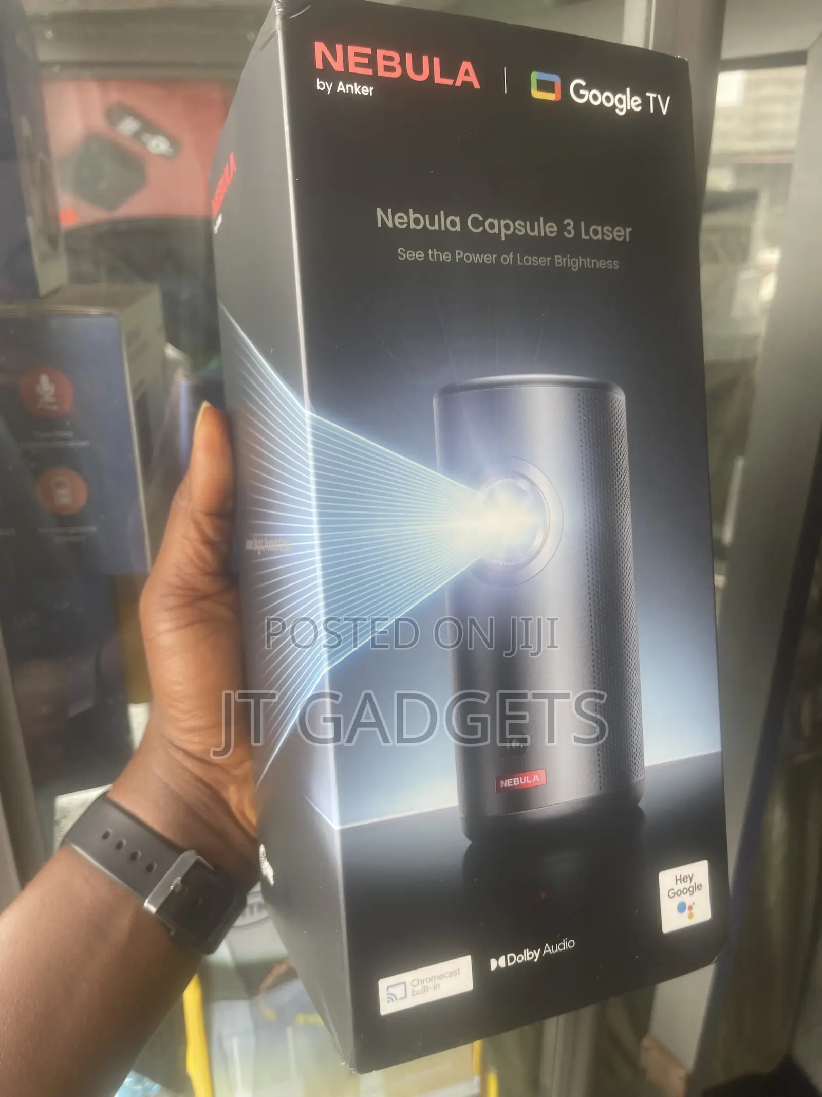 Anker Nebula Capsule 3 Laser Portable Projector | Google TV | 1080p