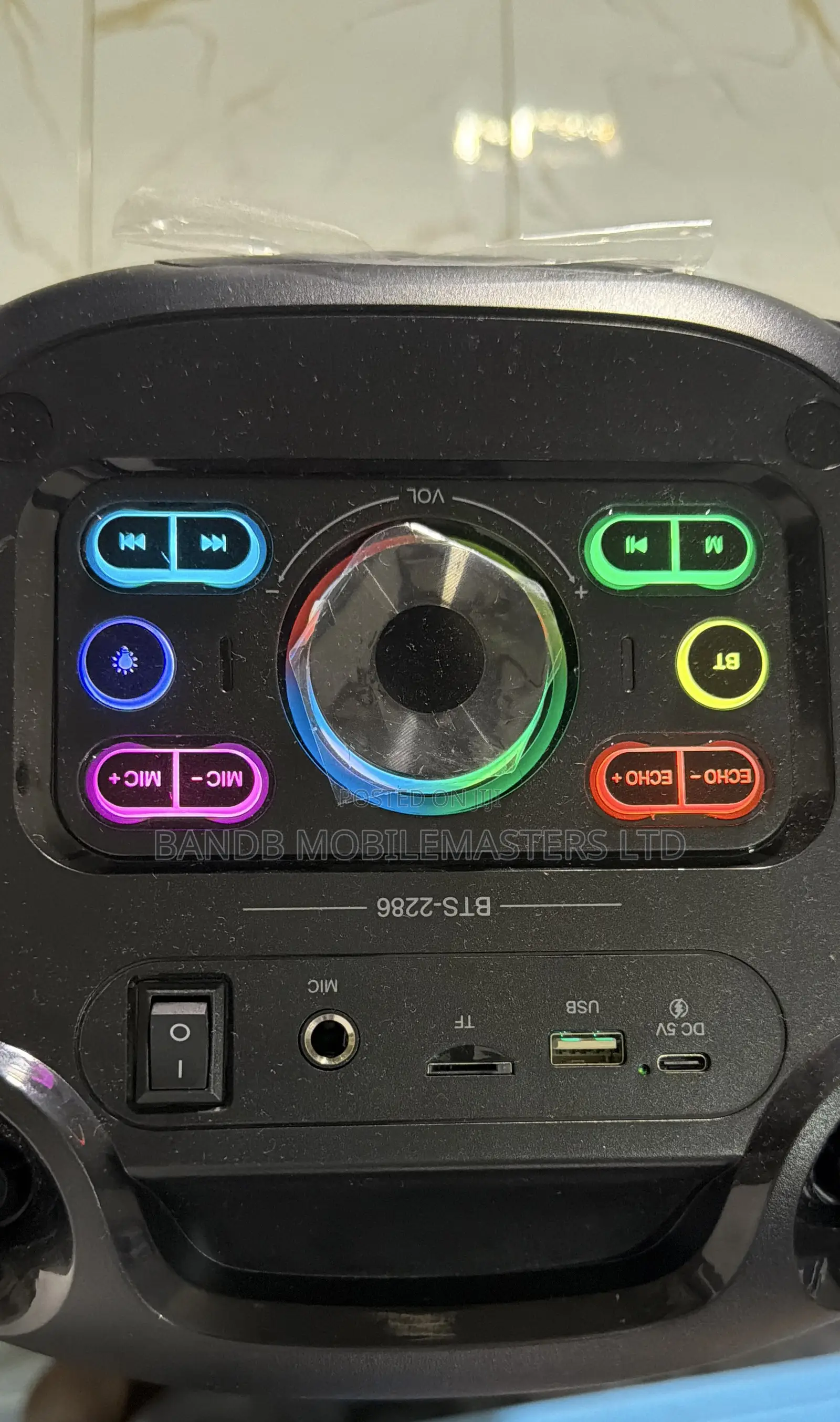 Brodu BTS-2286 Karaoke Speaker 6.5” – Wireless Microphone, RGB Lights