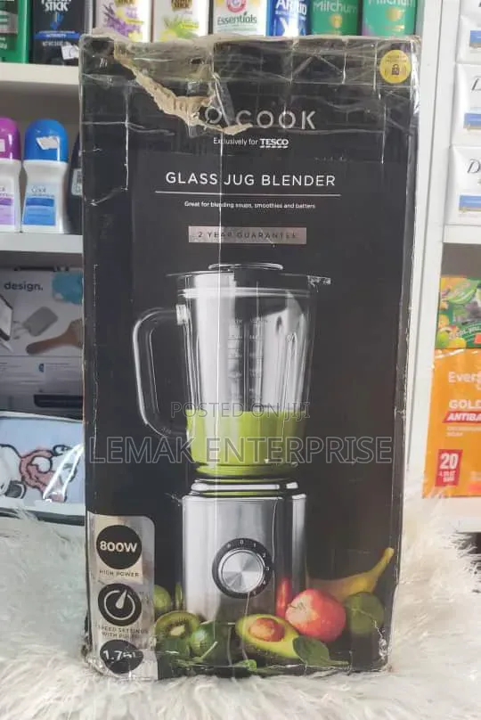 Tesco Go Cook Glass Jug Blender 800W and 1.75L From UK