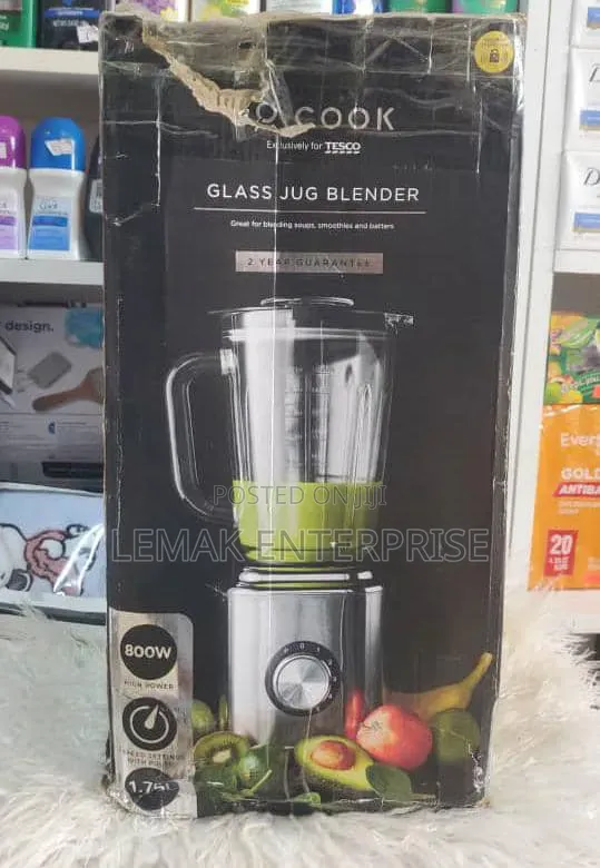 Tesco Go Cook Glass Jug Blender 800W and 1.75L From UK
